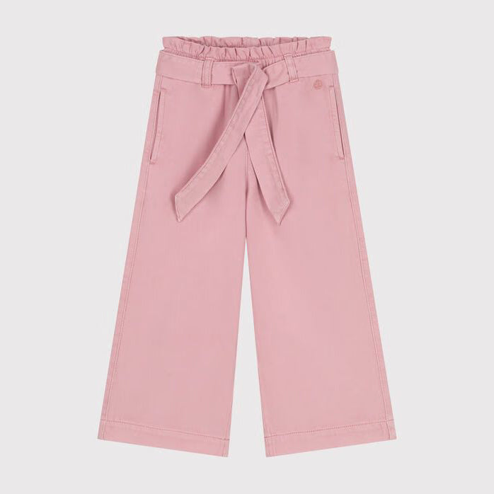 Girls Pink Logo Embroidery Trousers