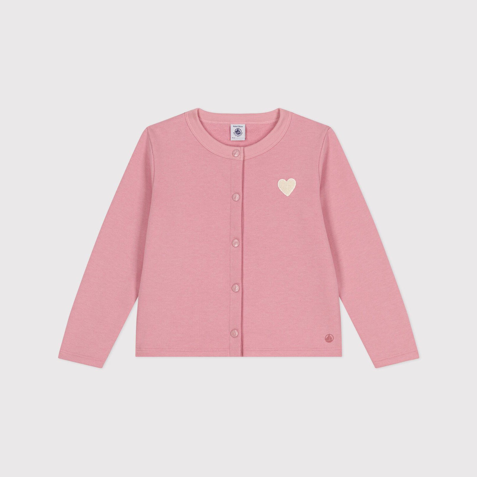 Girls Pink Cotton Cardigan