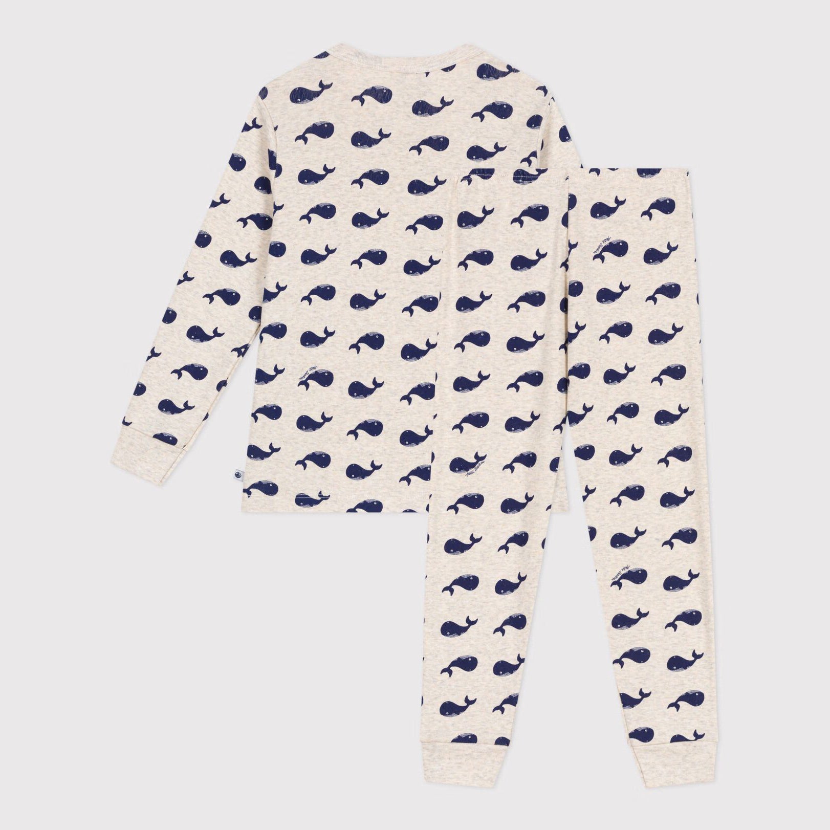 Boys Beige Printed Cotton Nightwear Set