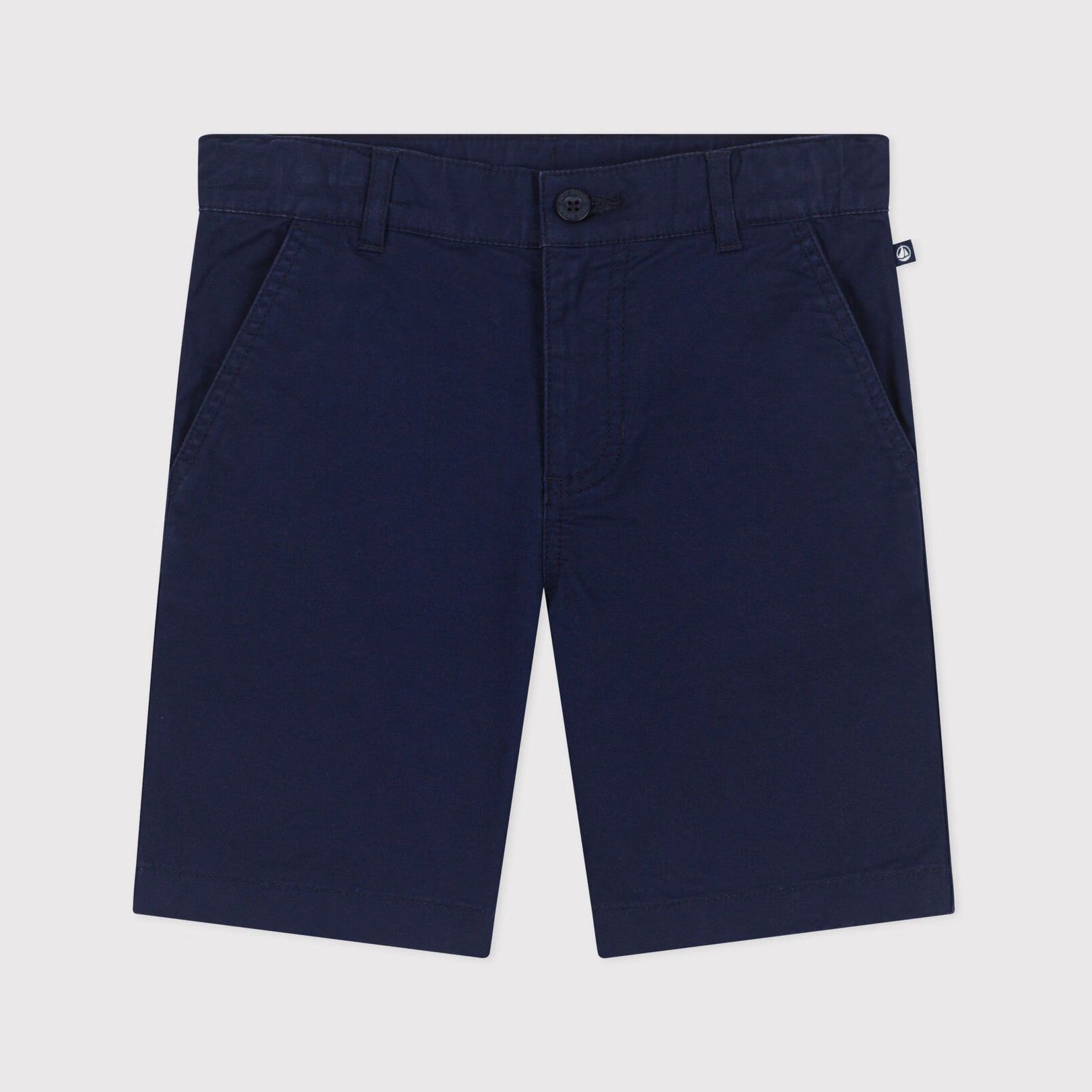 Boys Navy Blue Cotton Shorts