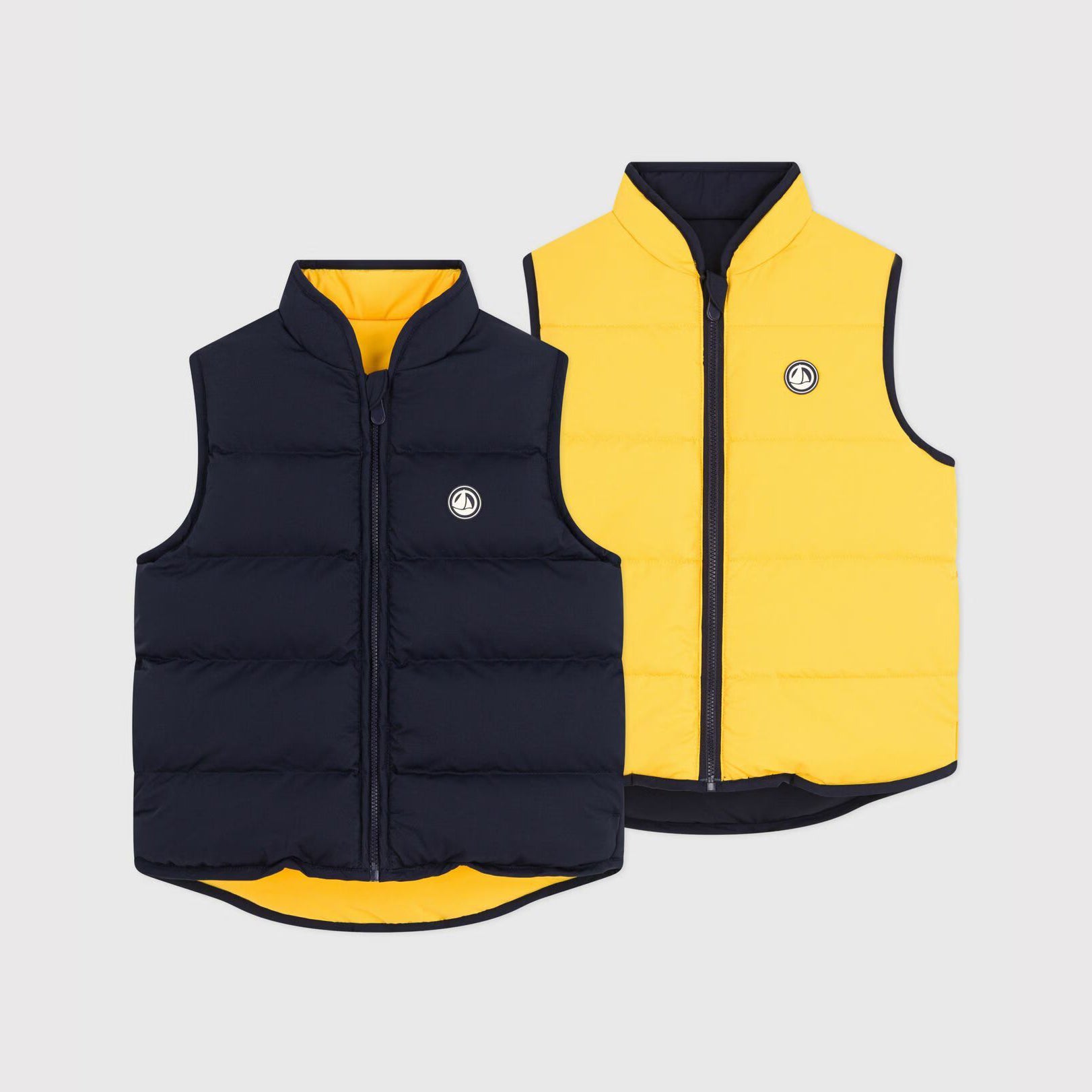 Boys Navy Reversible Padded Gilet