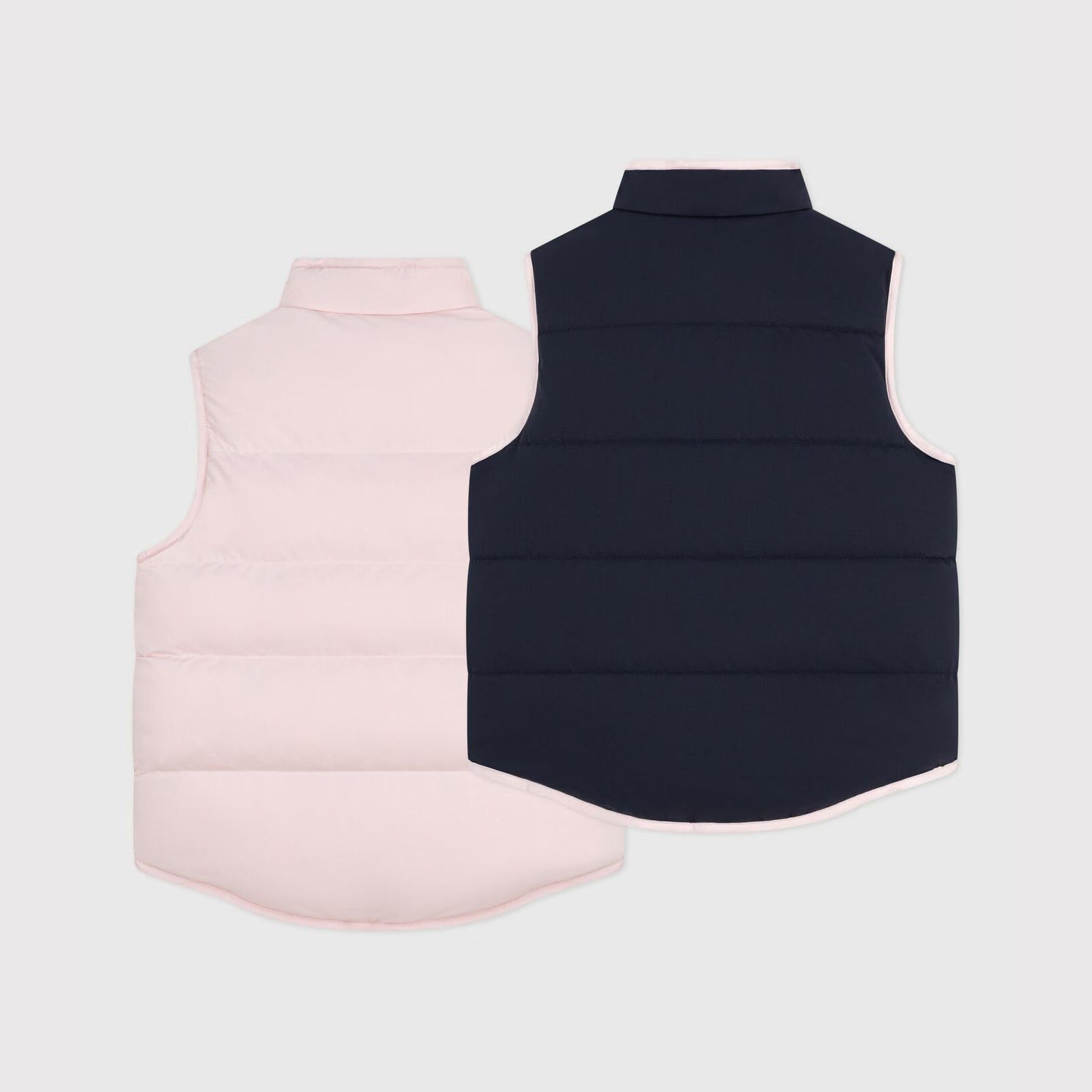 Girls Pink Reversible Padded Gilet