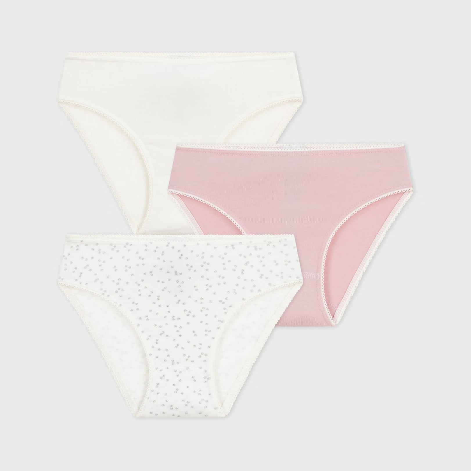 Girls Tricolor Cotton Underwear Set(3 Pack)