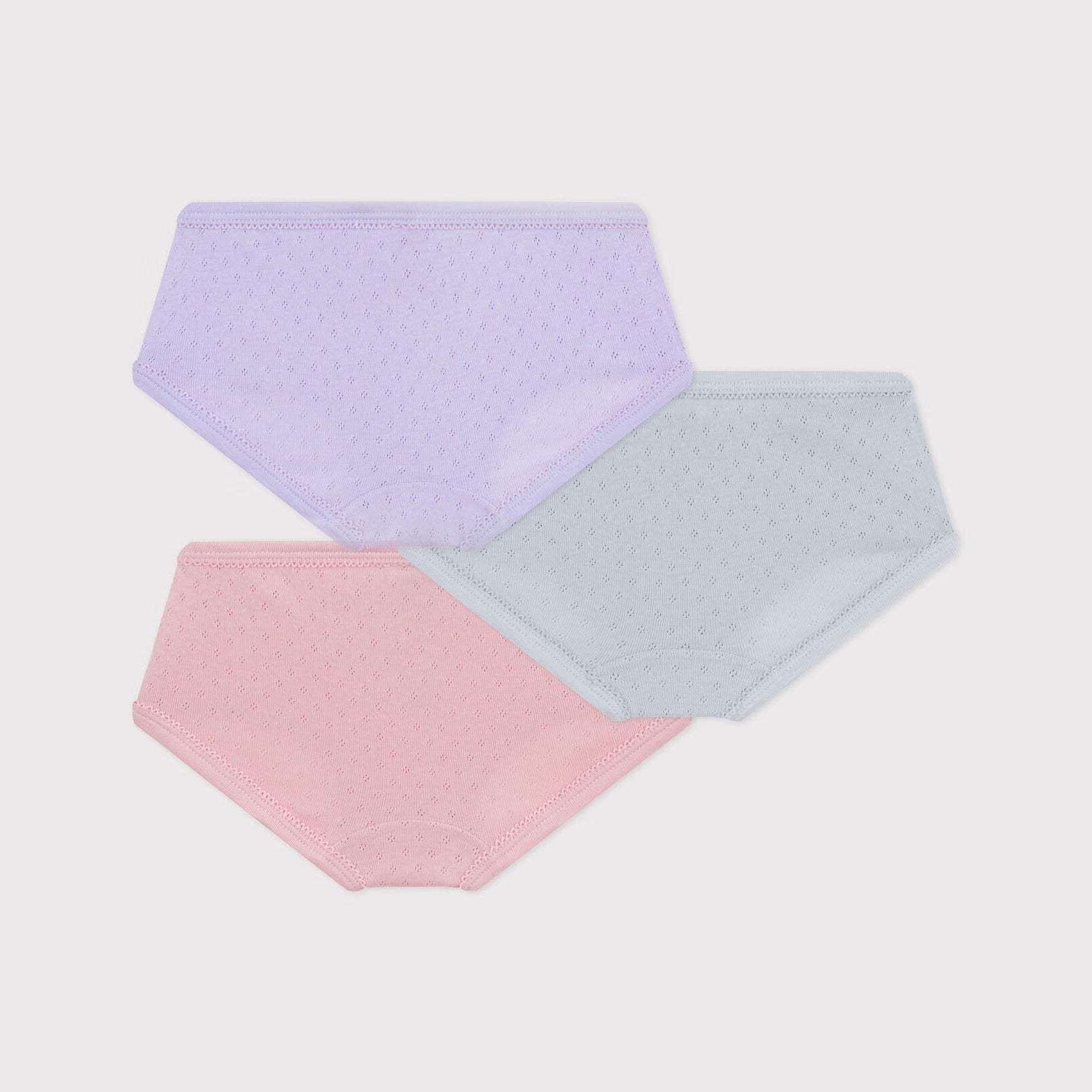 Girls Tricolor Cotton Underwear Set(3 Pack)