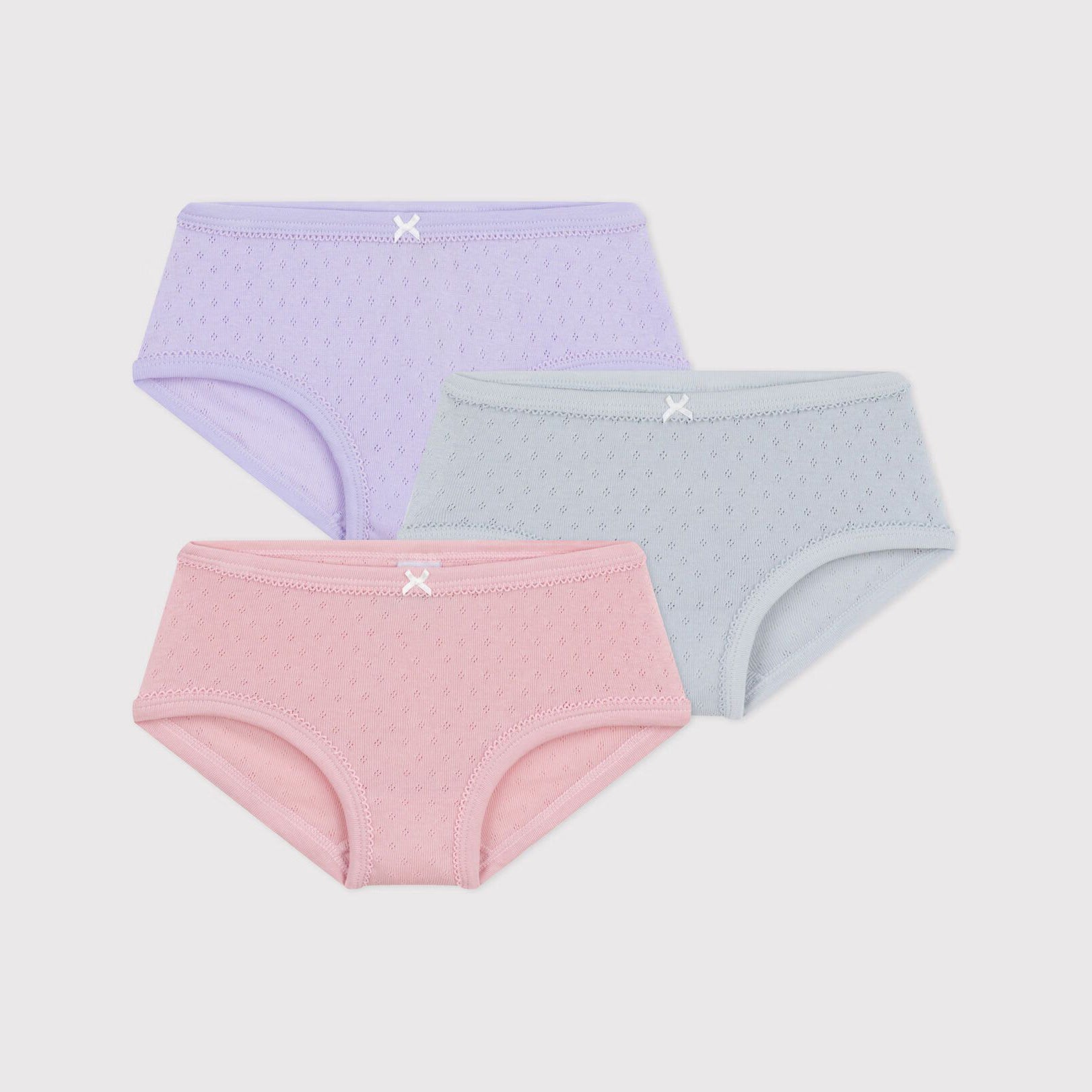 Girls Tricolor Cotton Underwear Set(3 Pack)