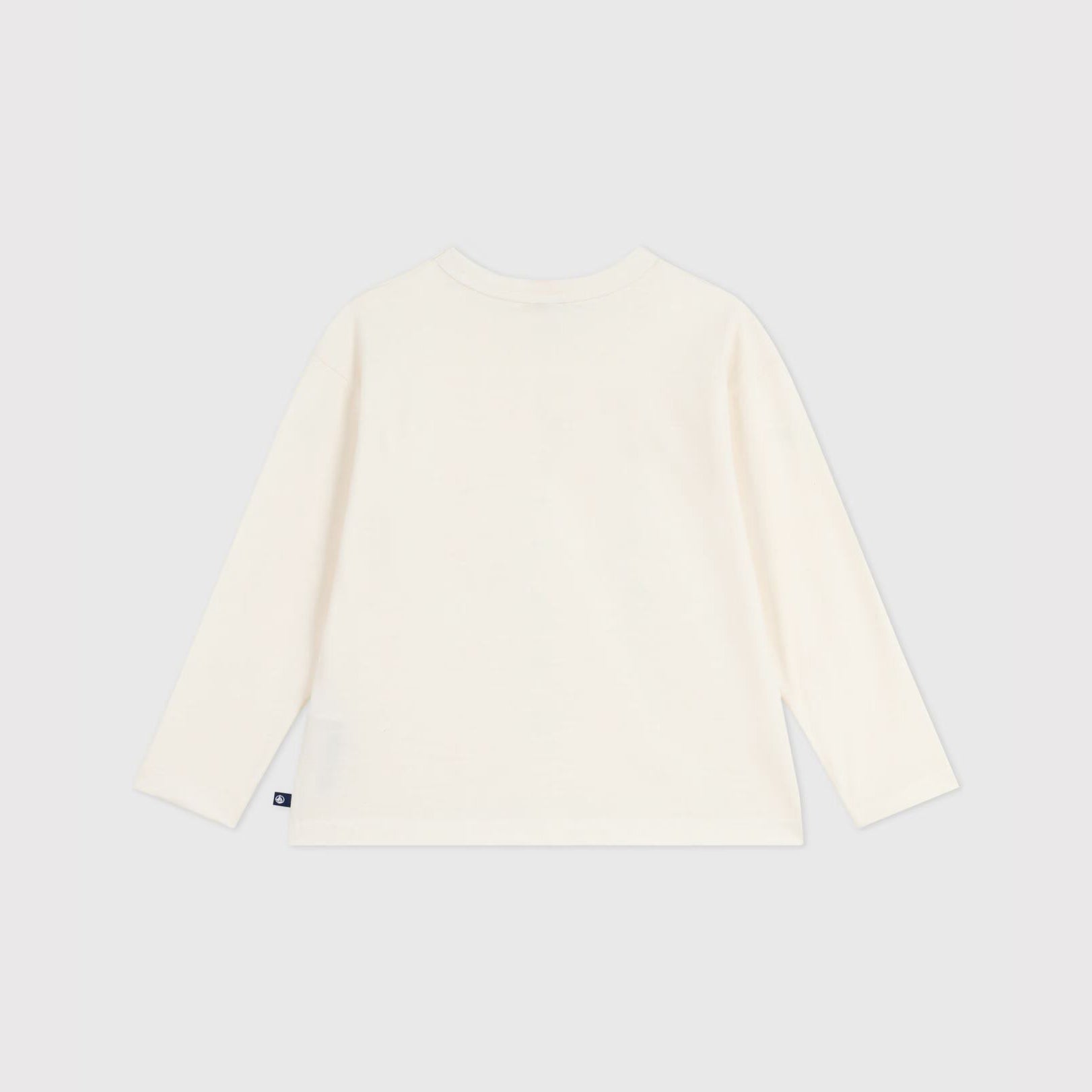 Boys White Printed Logo Cotton T-Shirt