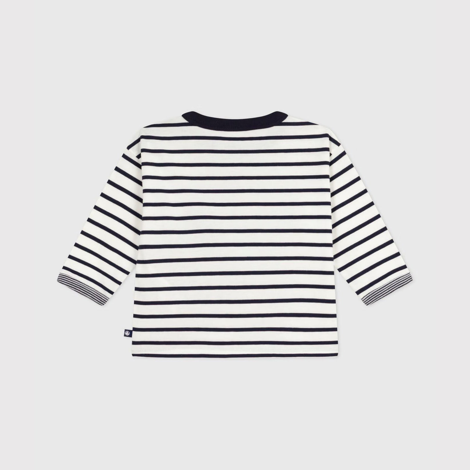 Baby Boys Dark Blue Stripes Cotton T-Shirt
