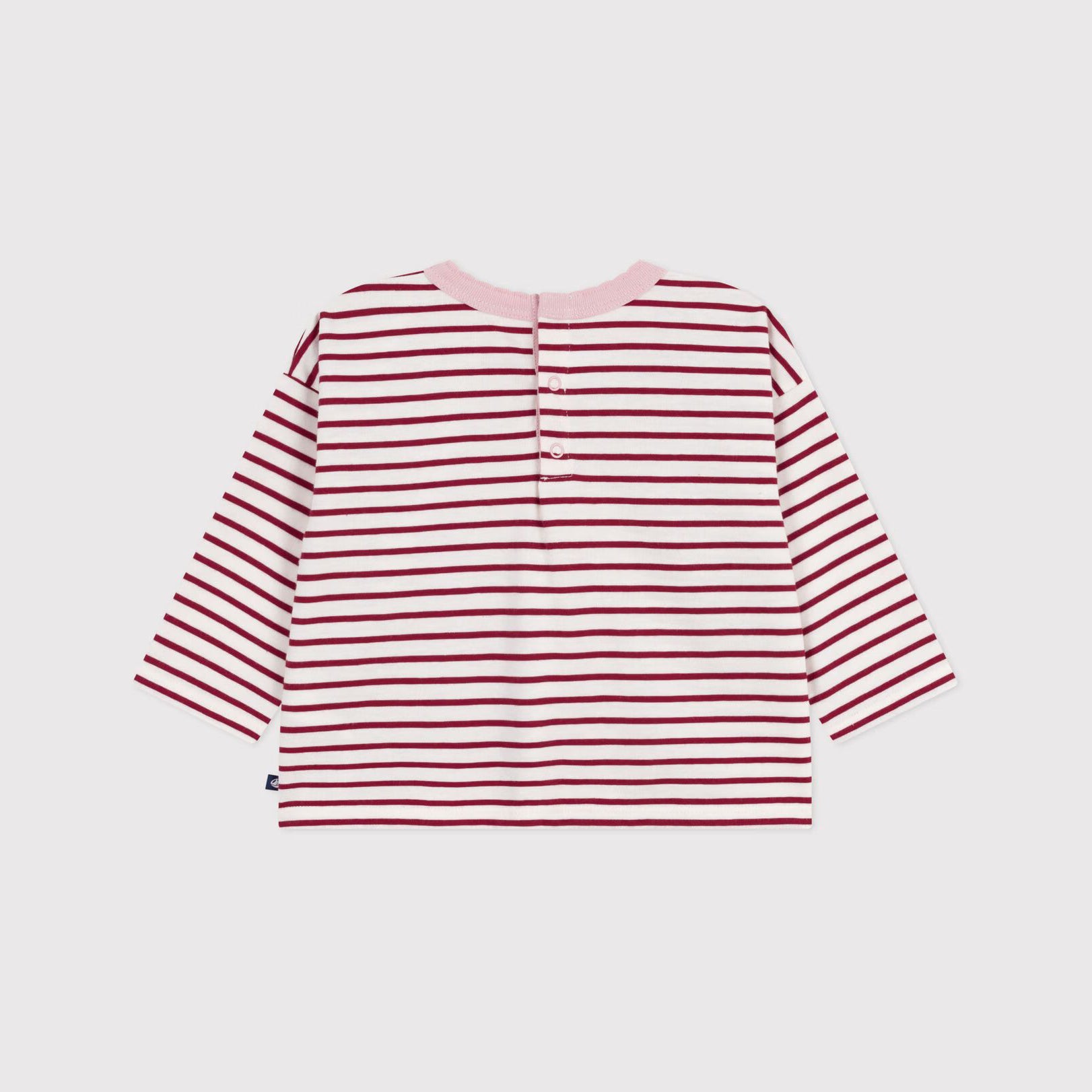 Baby Girls Pink Stripes Cotton T-Shirt