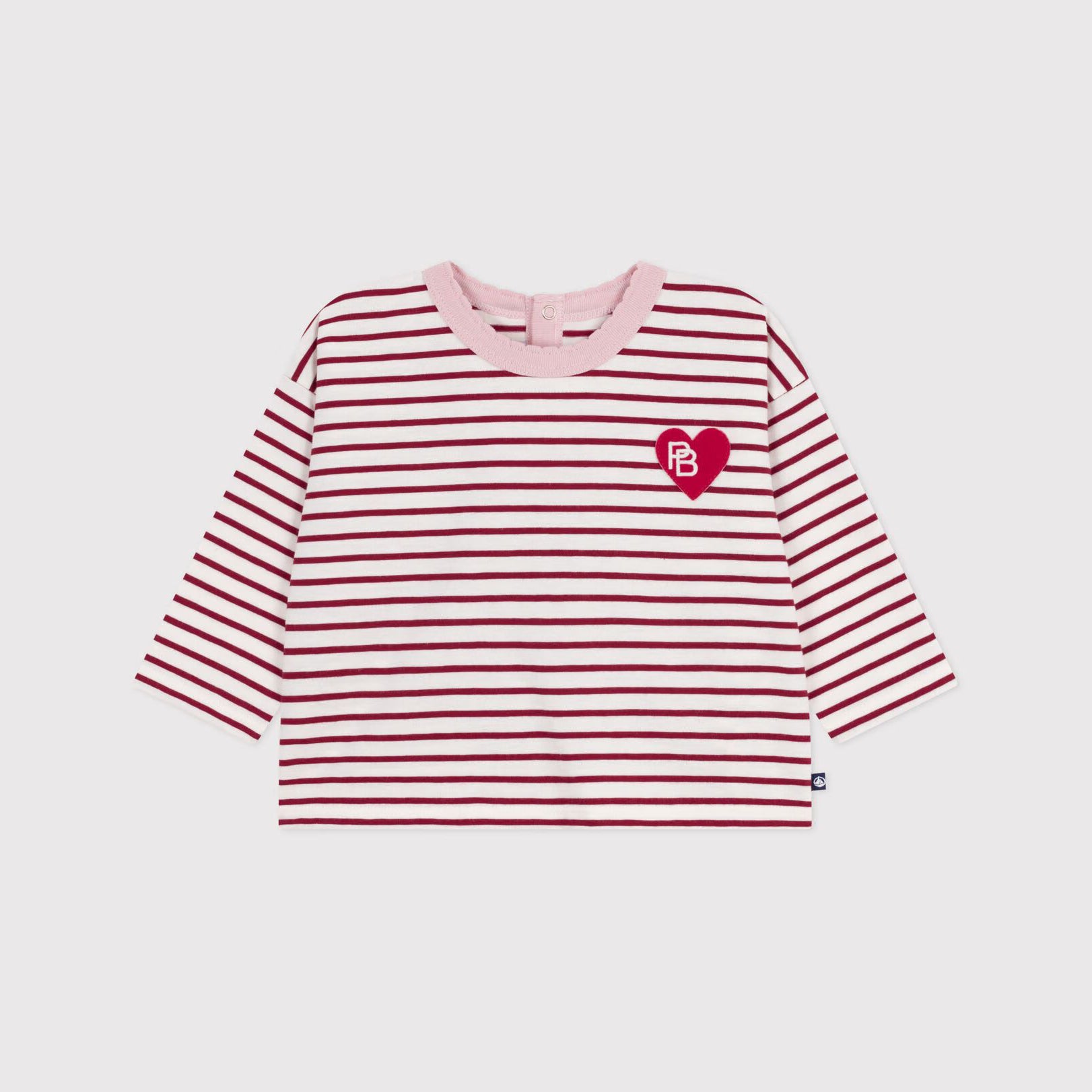 Baby Girls Pink Stripes Cotton T-Shirt