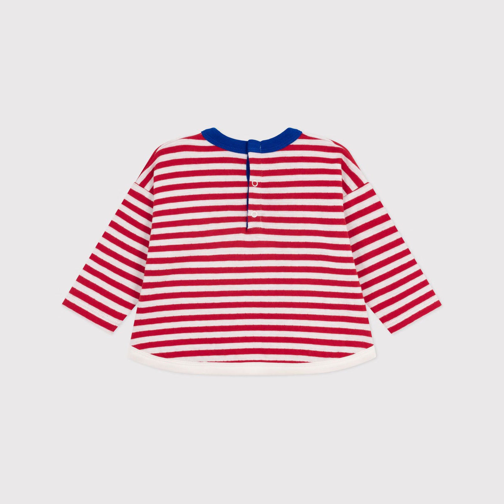 Baby Boys & Girls Red Stripes Cotton T-Shirt