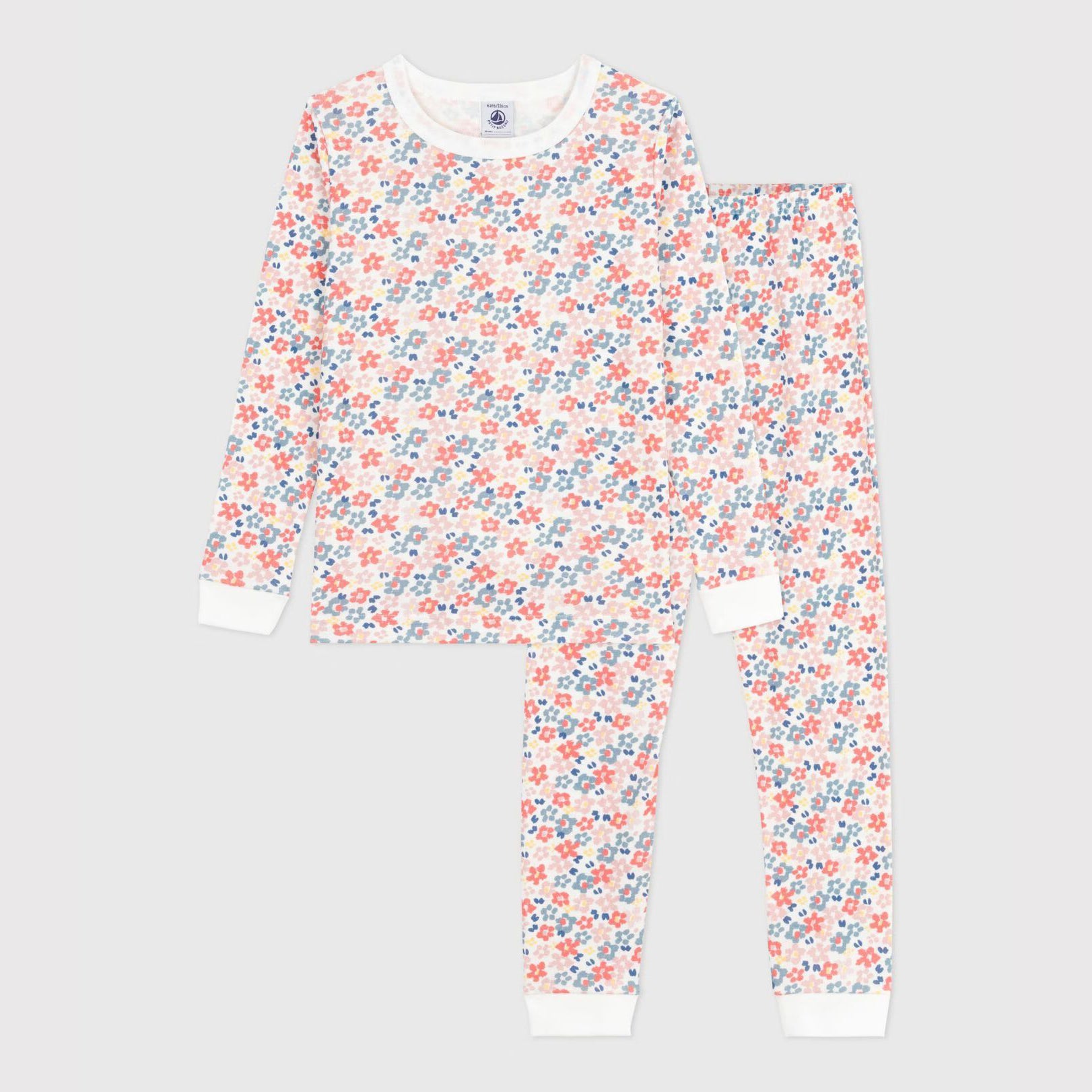 Girls Multicolor Floral Cotton Nightwear Set