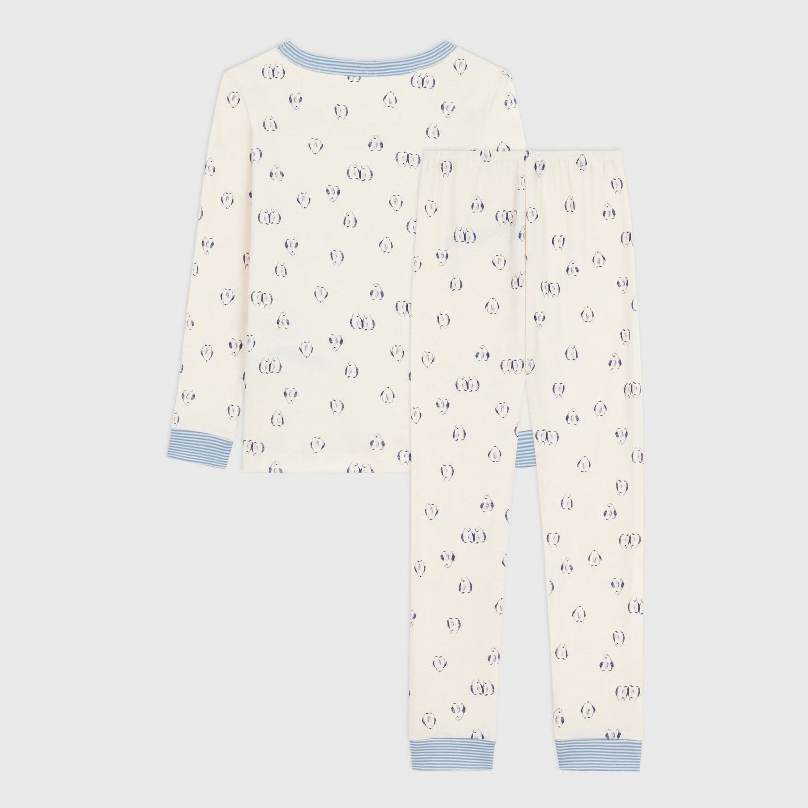 Boys Beige Printed Cotton Nightwear Set