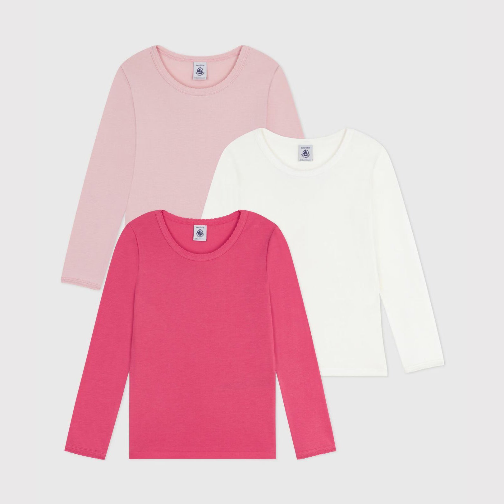 Girls Pink Cotton T-Shirt Set(3 Pack)