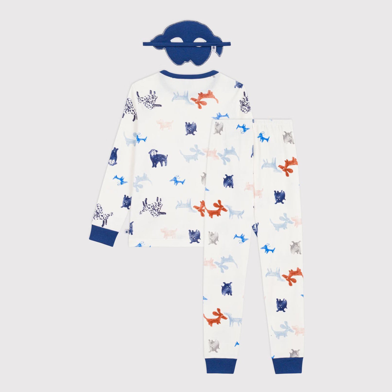 Boys White Printed Cotton Nightwear Set