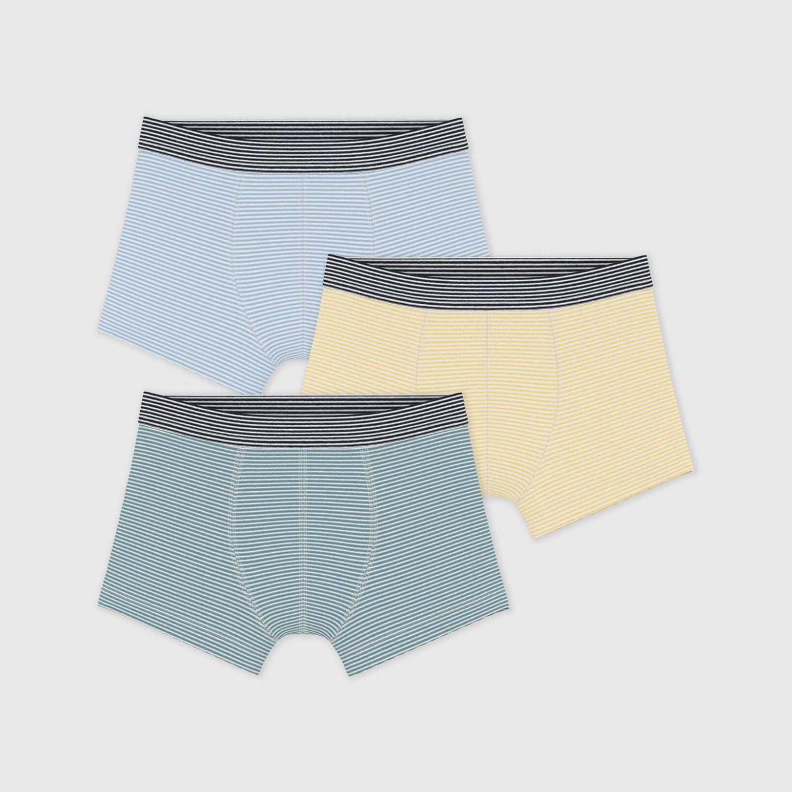 Boys Tricolor Cotton Underwear Set(3 Pack)
