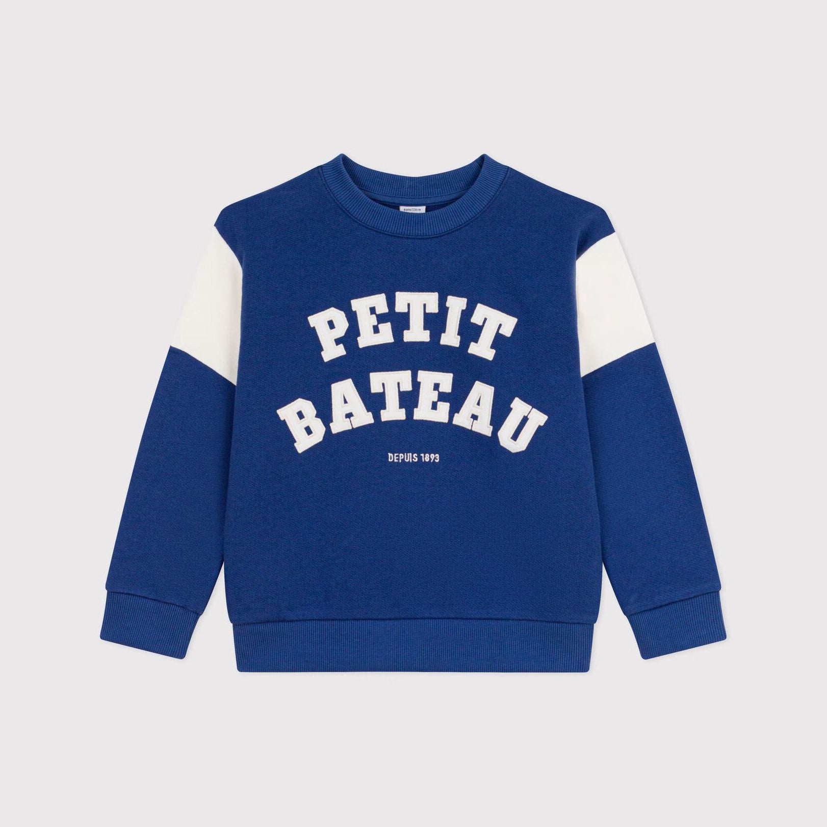 Boys Blue Logo Cotton Sweatshirt