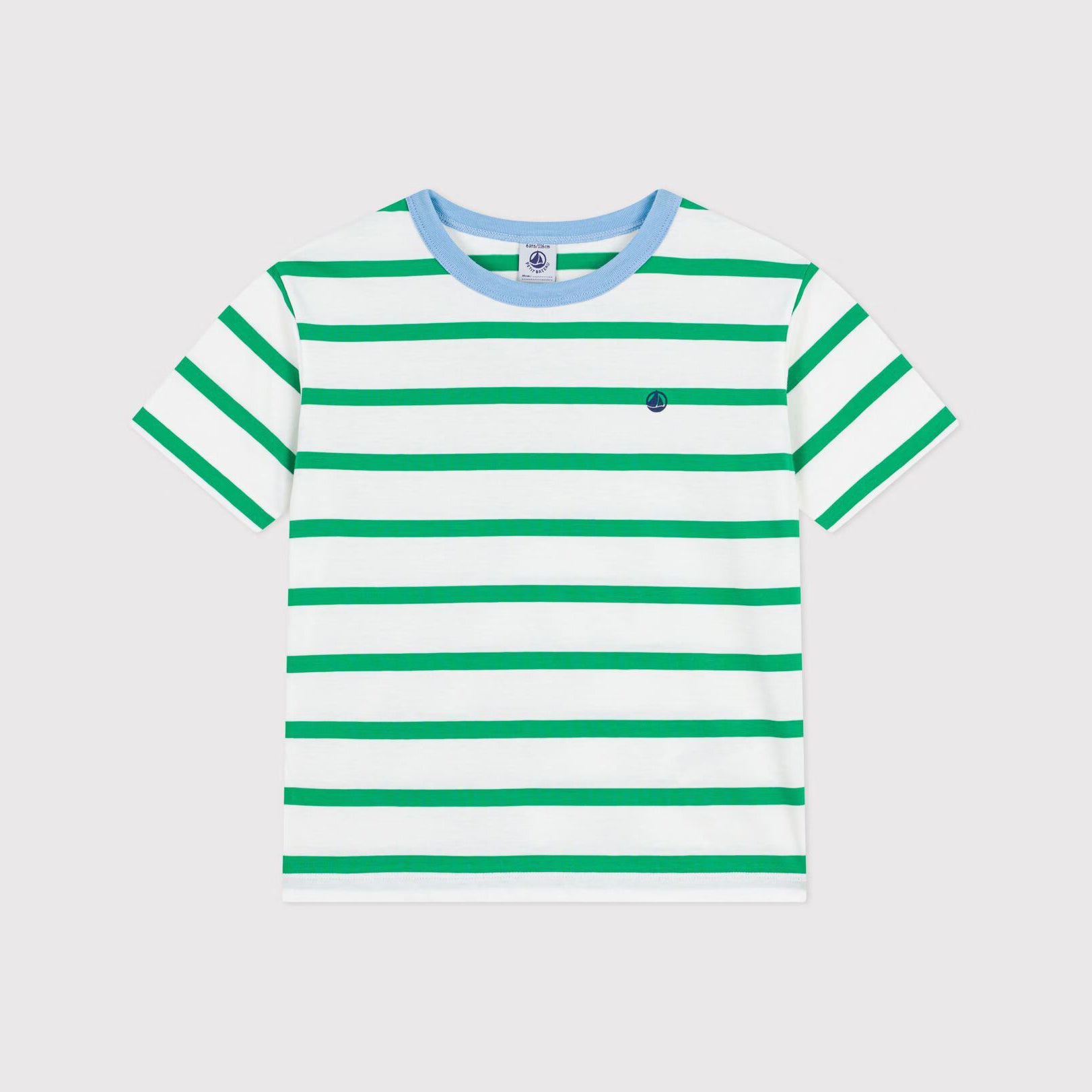 Boys & Girls Green Stripes Cotton T-Shirt