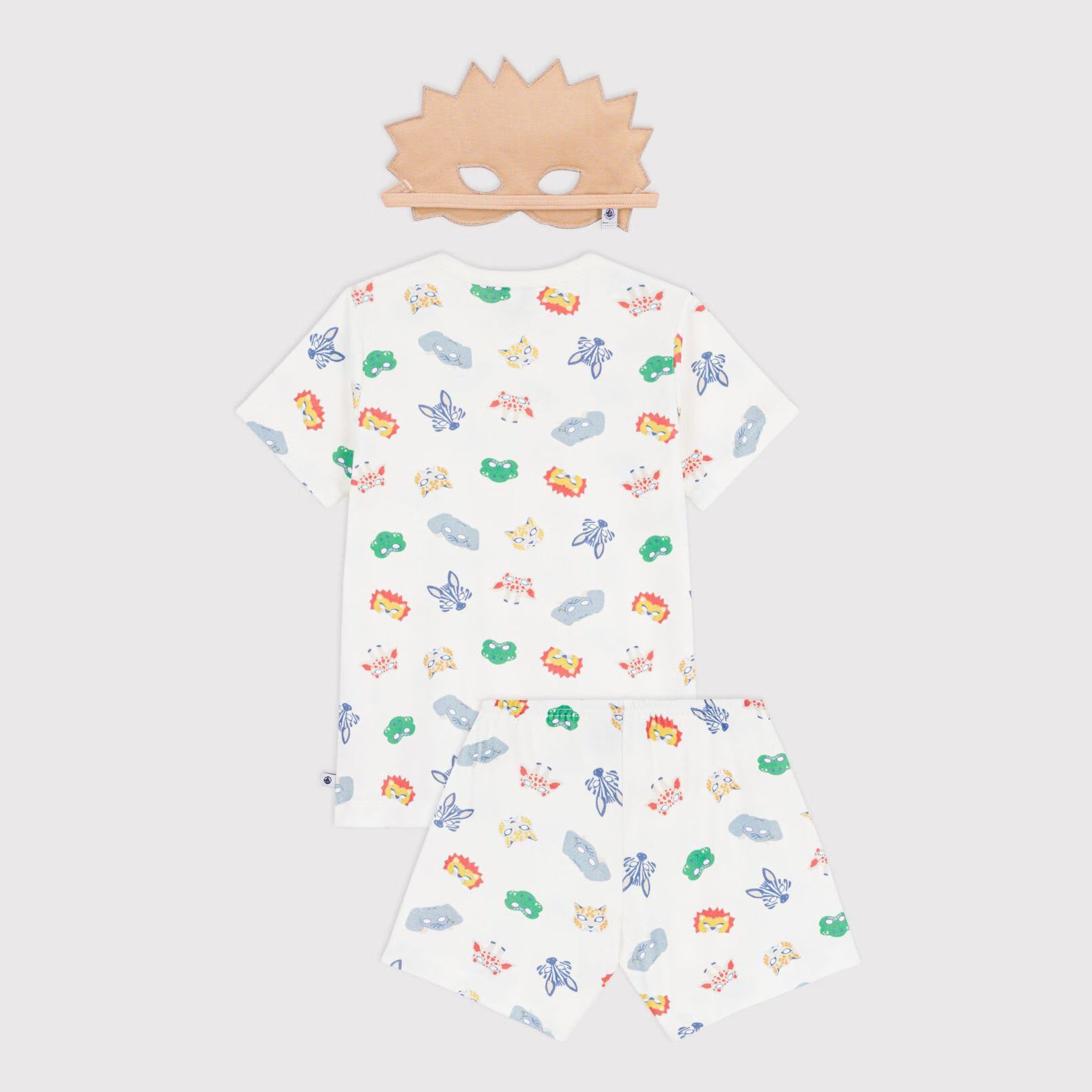 Boys White Printed Cotton Nightwear Set