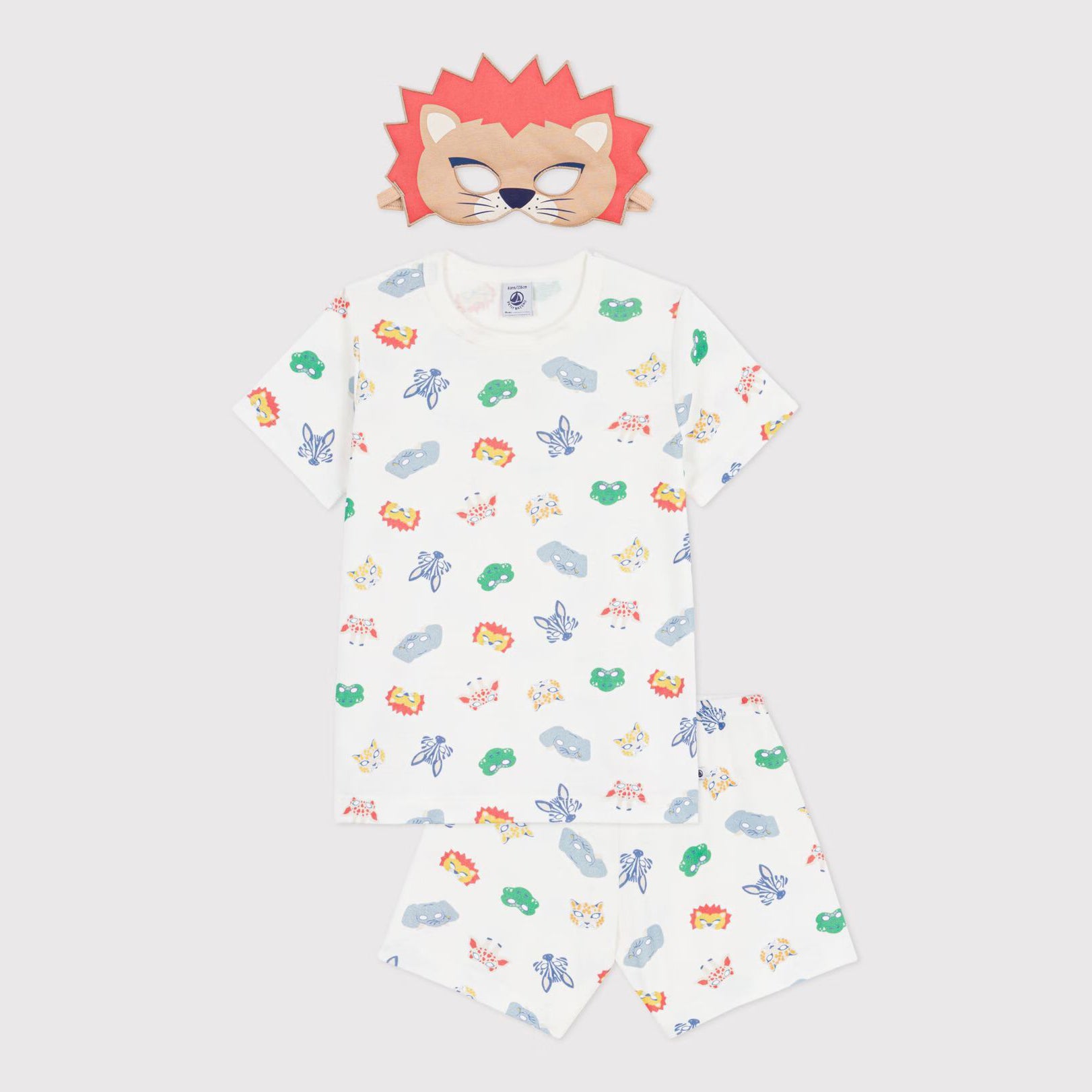 Boys White Printed Cotton Nightwear Set