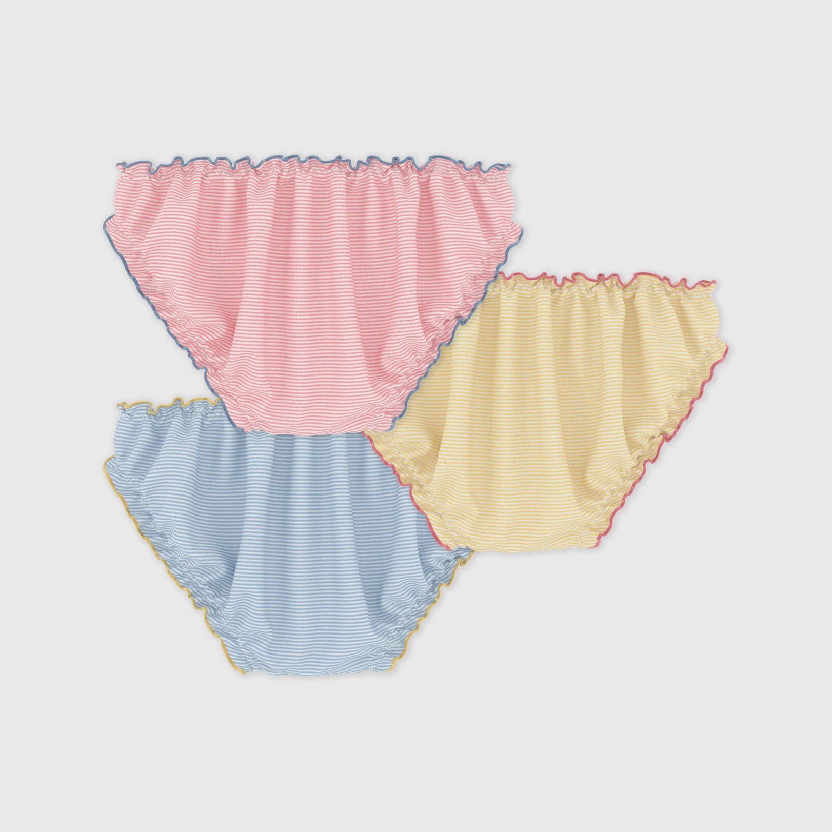 Girls Multicolor Cotton Underwear Set(3 Pack)