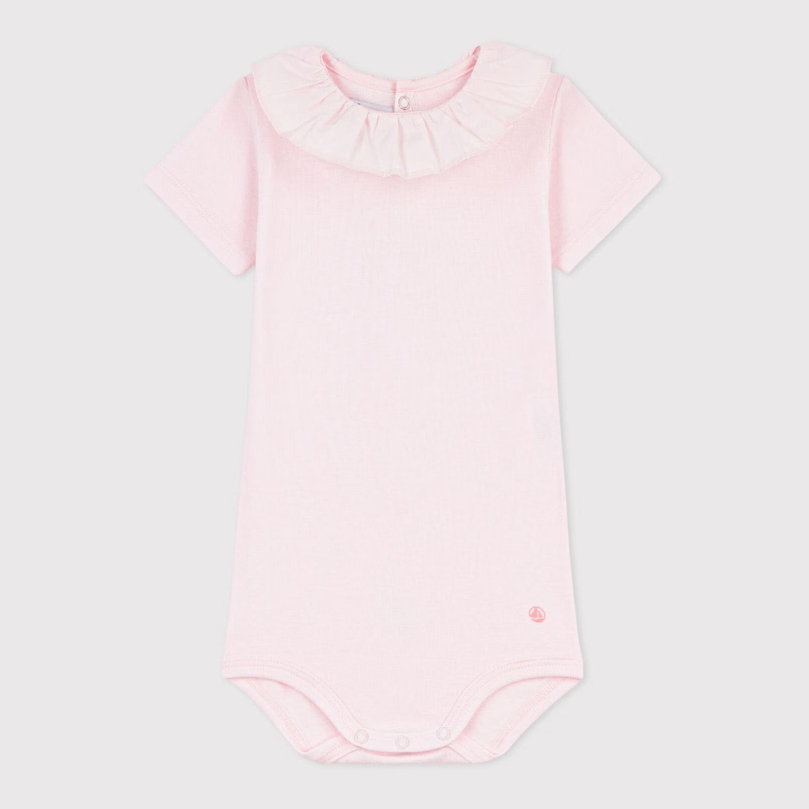 Baby Girls Light Pink Cotton Babysuit