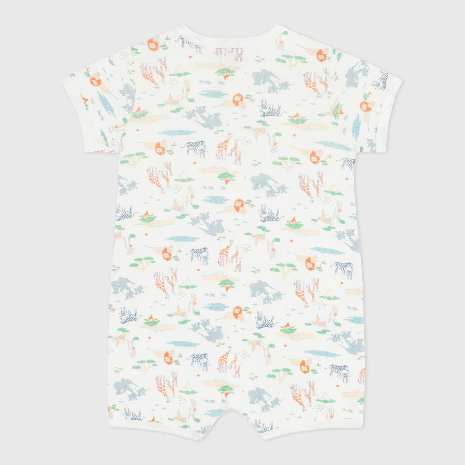 Baby Boys & Girls White Printed Cotton Babysuit