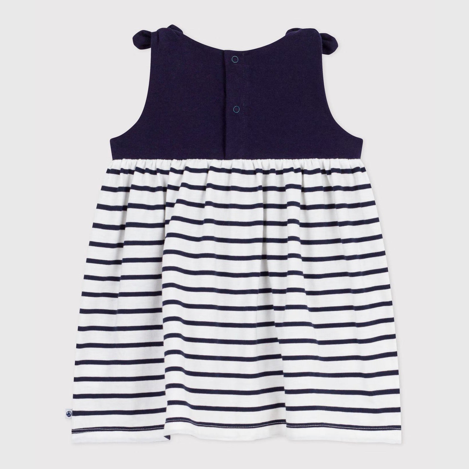 Girls Blue Stripes Cotton Dress