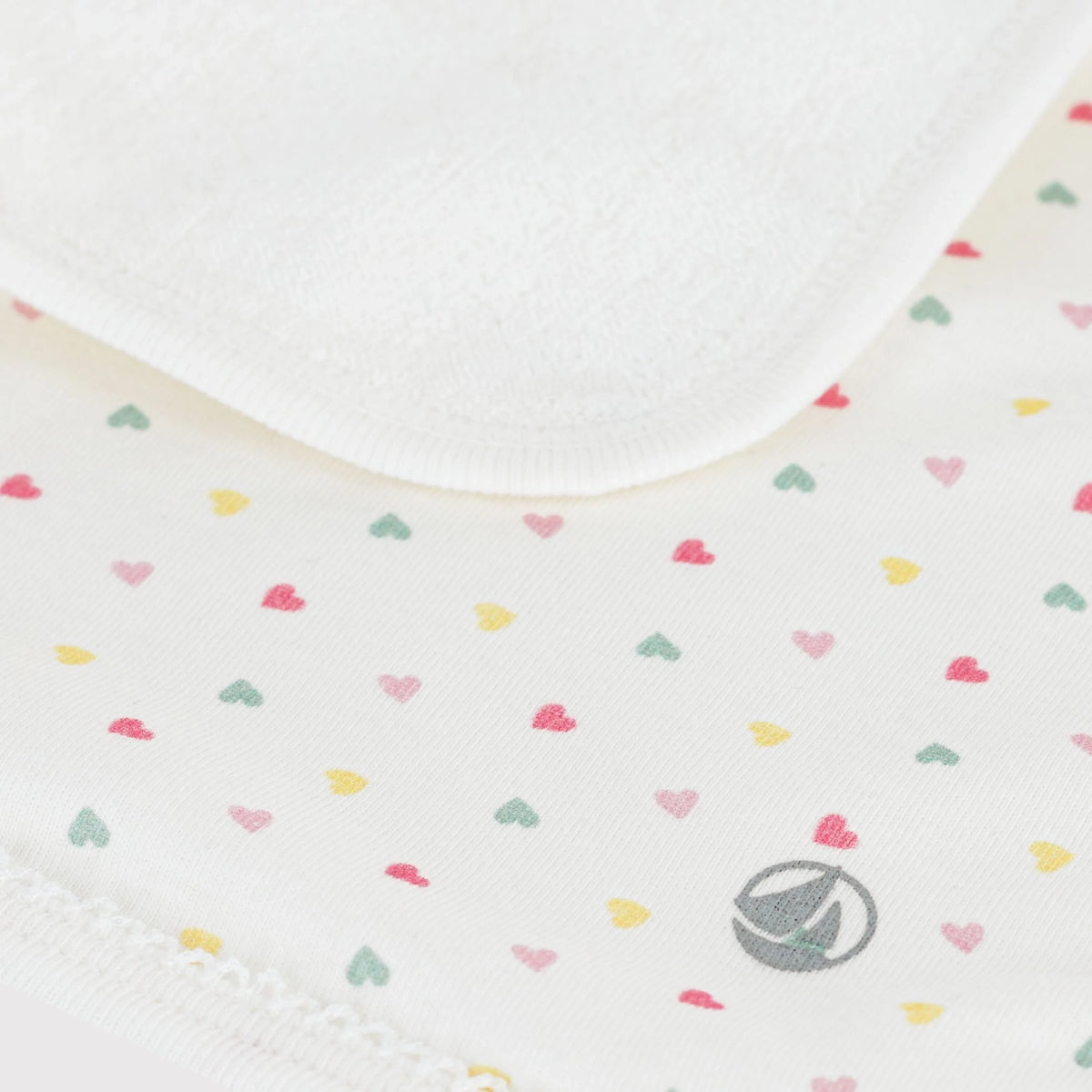 Foulard carré en coton blanc pour bébés garçons et filles (23 x 23 cm)