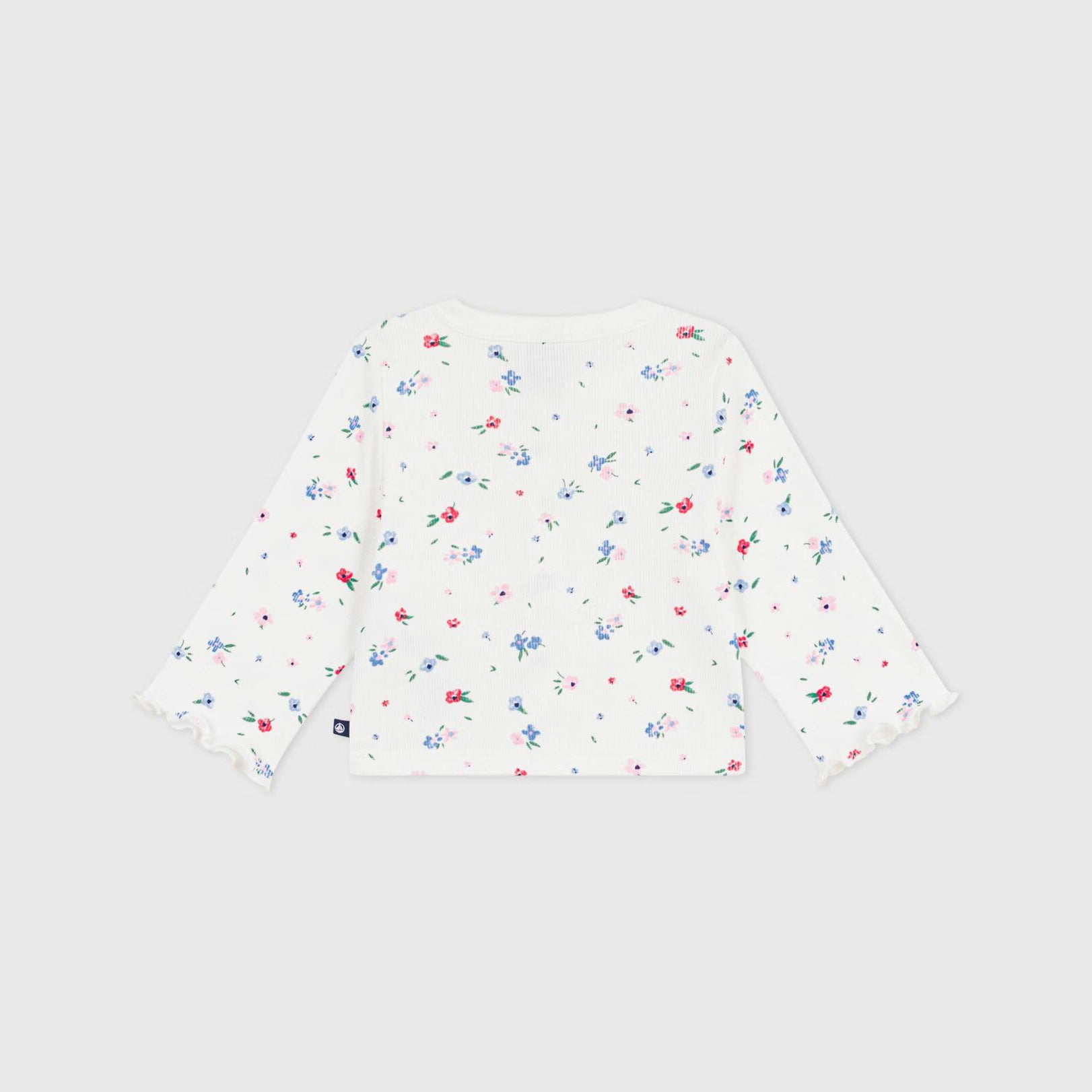 Baby Girls White Floral Cotton Cardigan