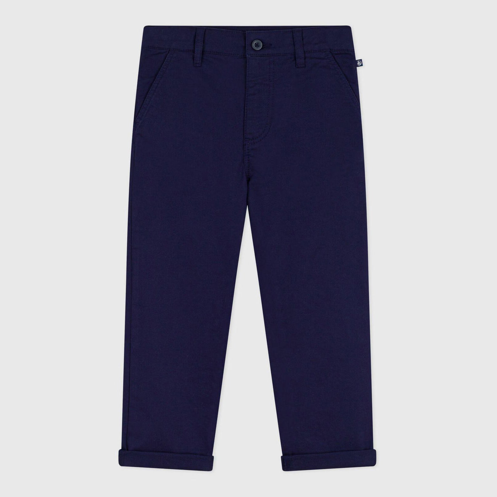 Boys Navy Cotton Trousers