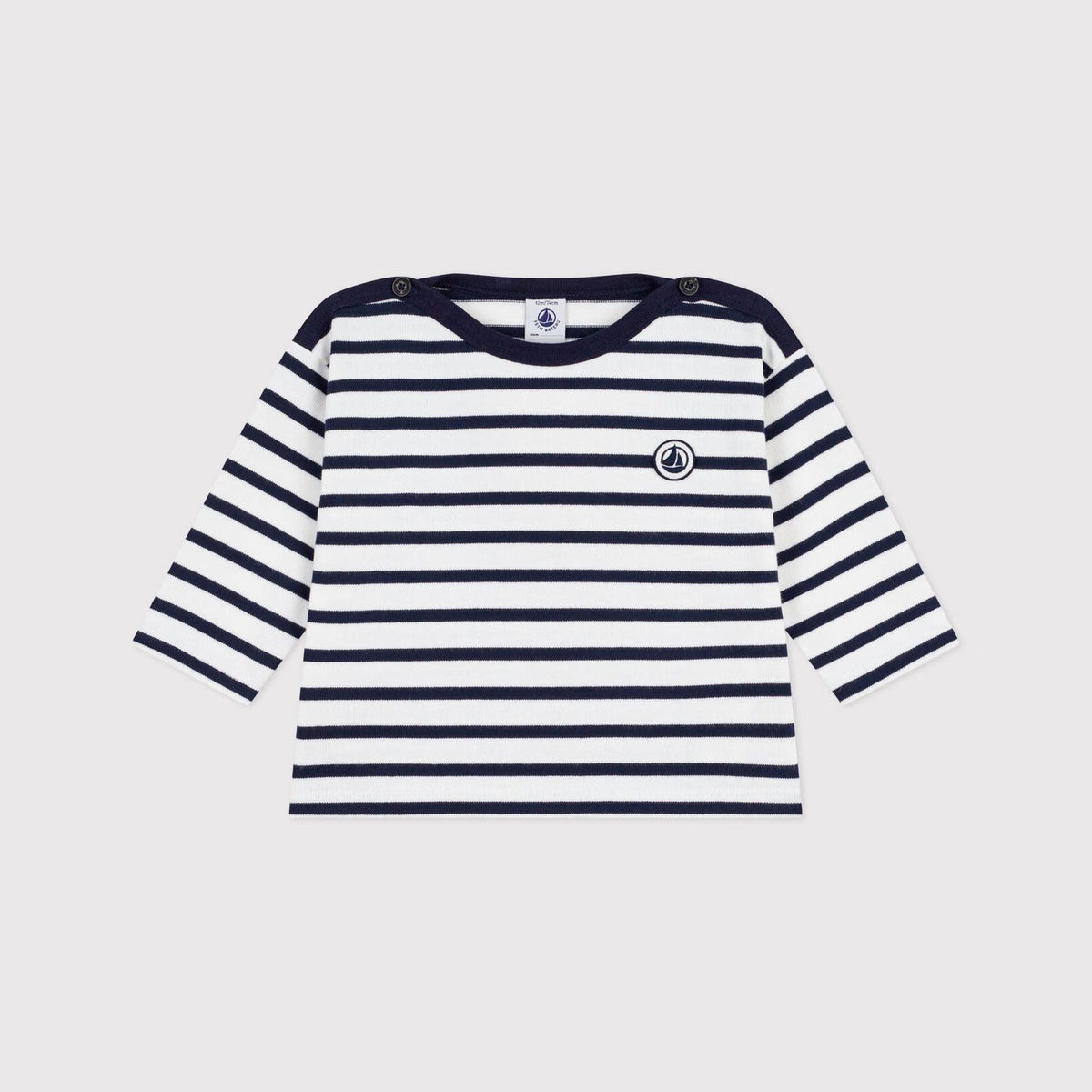 Baby Boys Blue Stripes Cotton T-Shirt