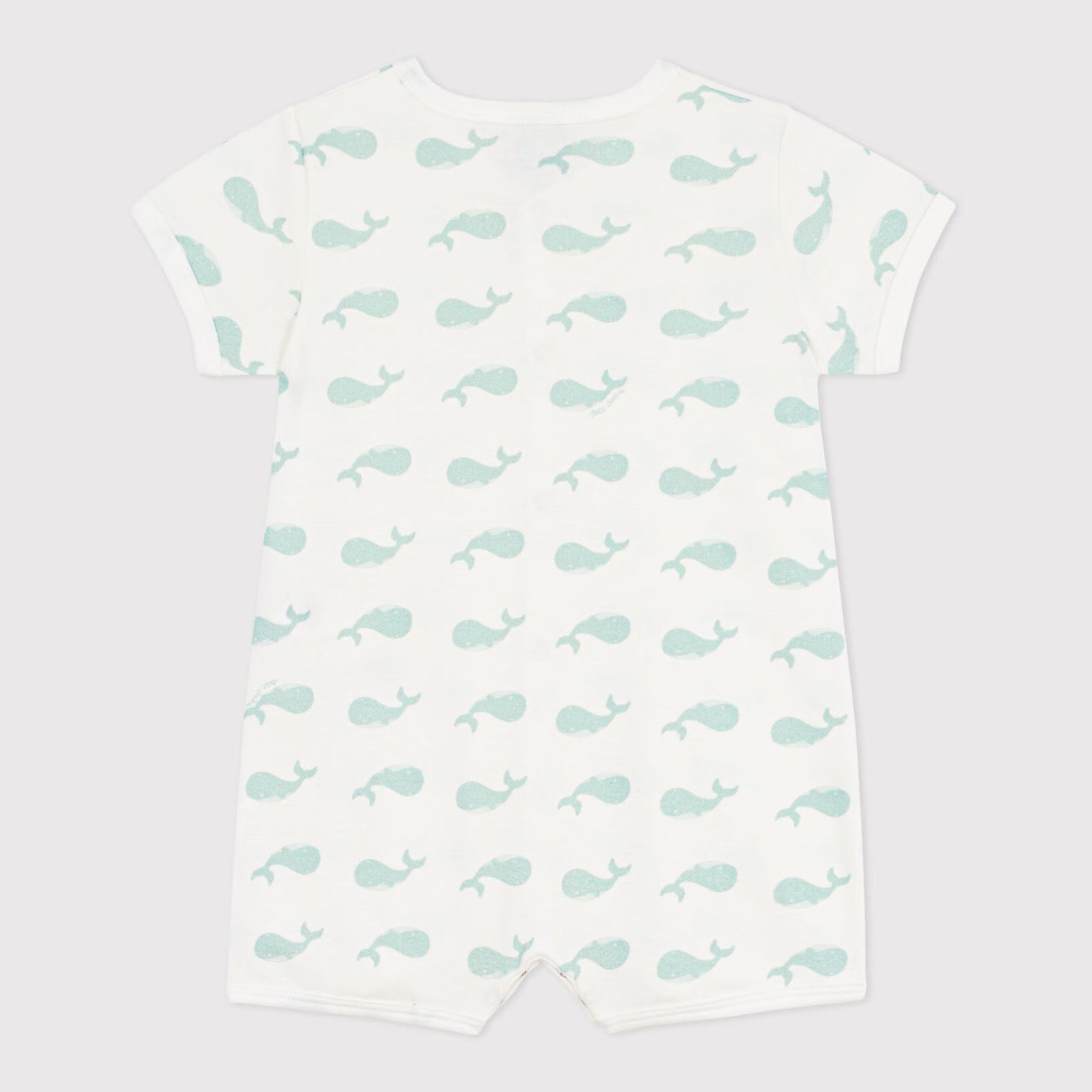 Baby Boys & Girls White Whale Printed Cotton Babysuit