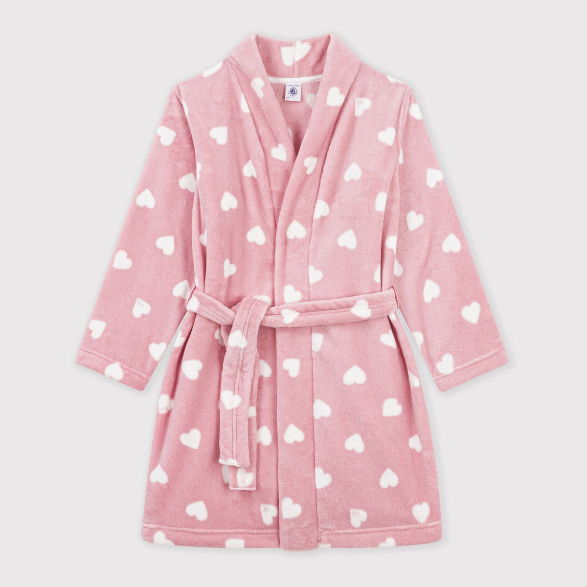 Boys Pink Heart Bathrobe