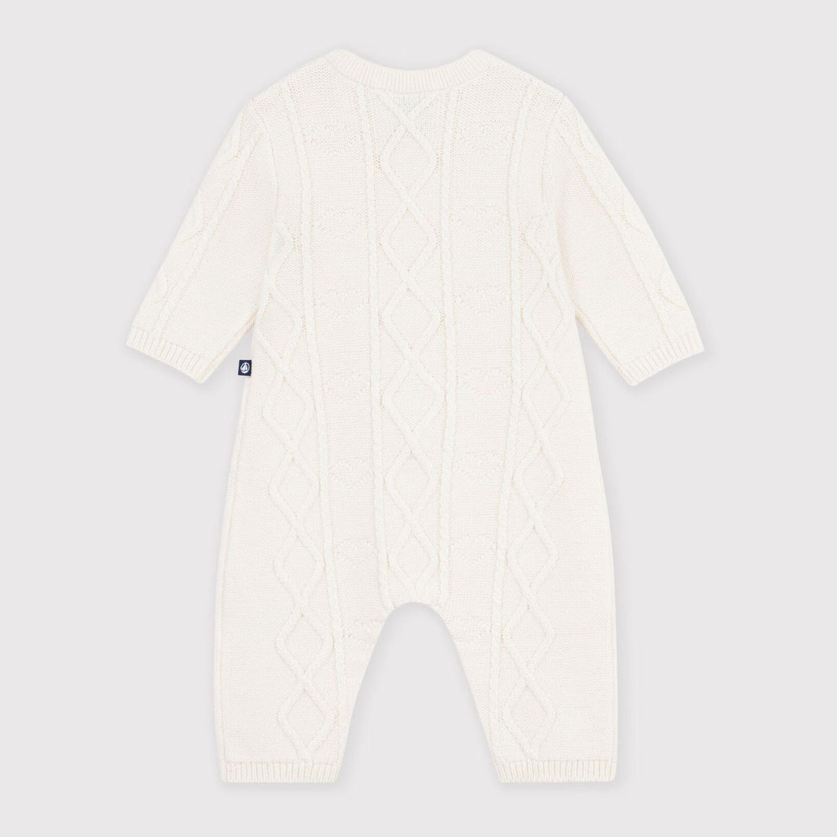 Baby Boys & Girls White Knit Wool Babysuit