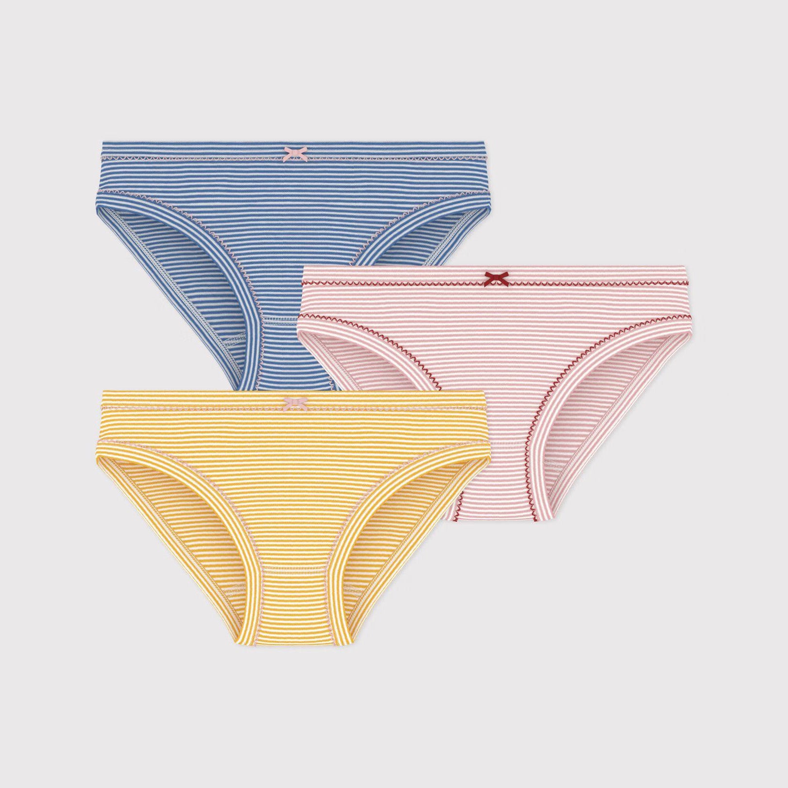 Girls Multicolor Cotton Underwear Set(3 Pack)