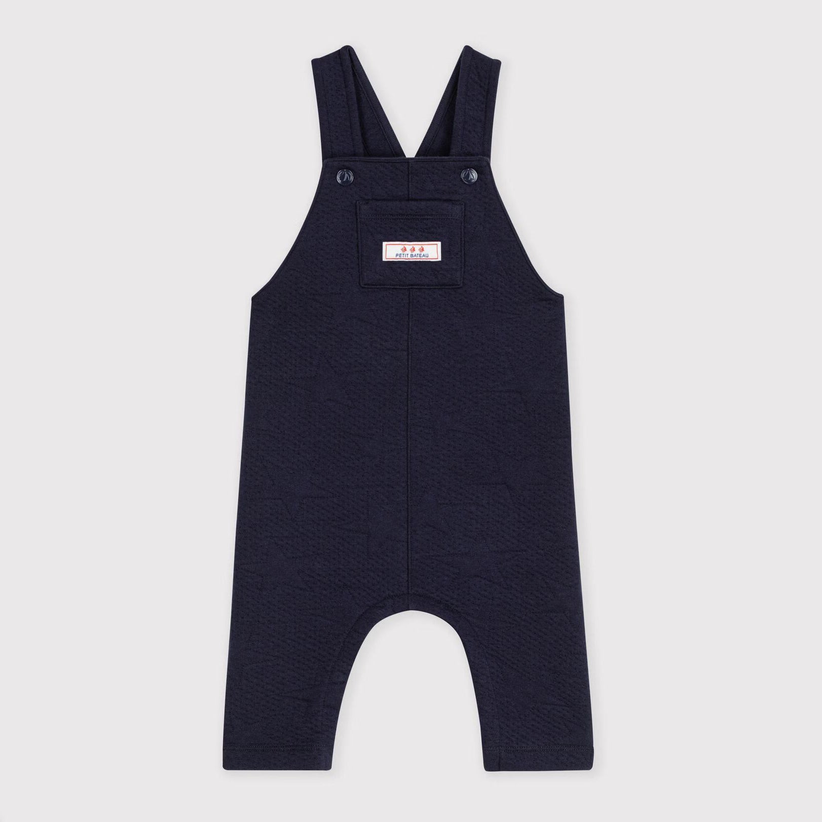 Grenouillère bébé garçon en coton bleu marine