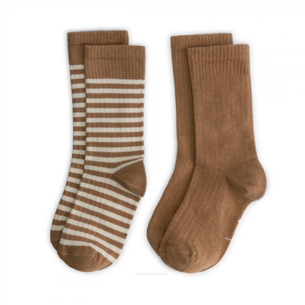 Boys & Girls Brown Cotton Socks Set(2 Pack)
