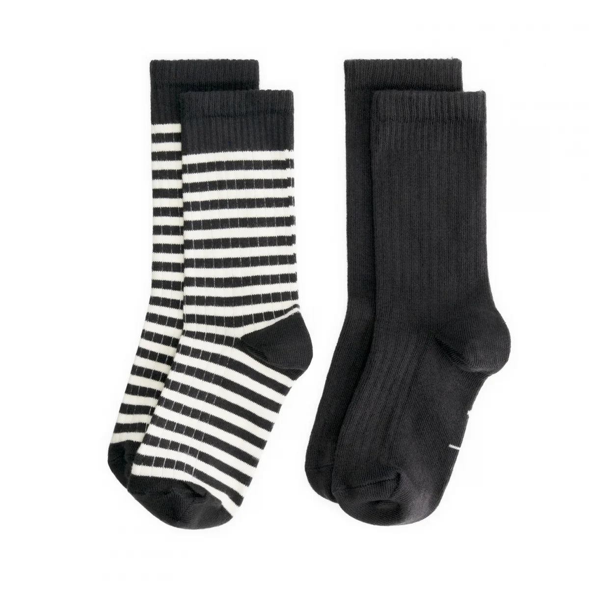 Boys & Girls Black Cotton Socks Set(2 Pack)