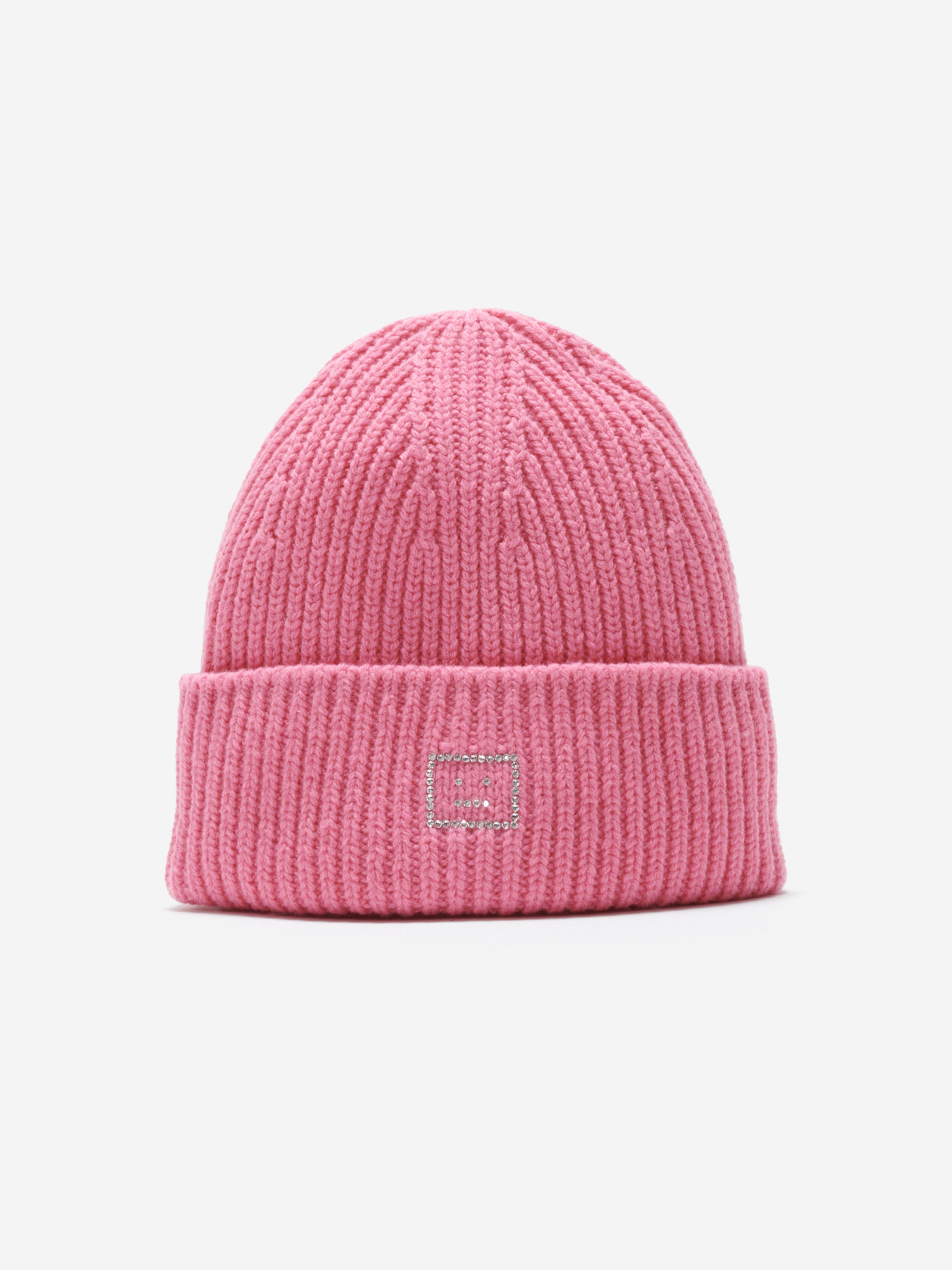 Kids Pansy Crystal Core Beanie in Pink
