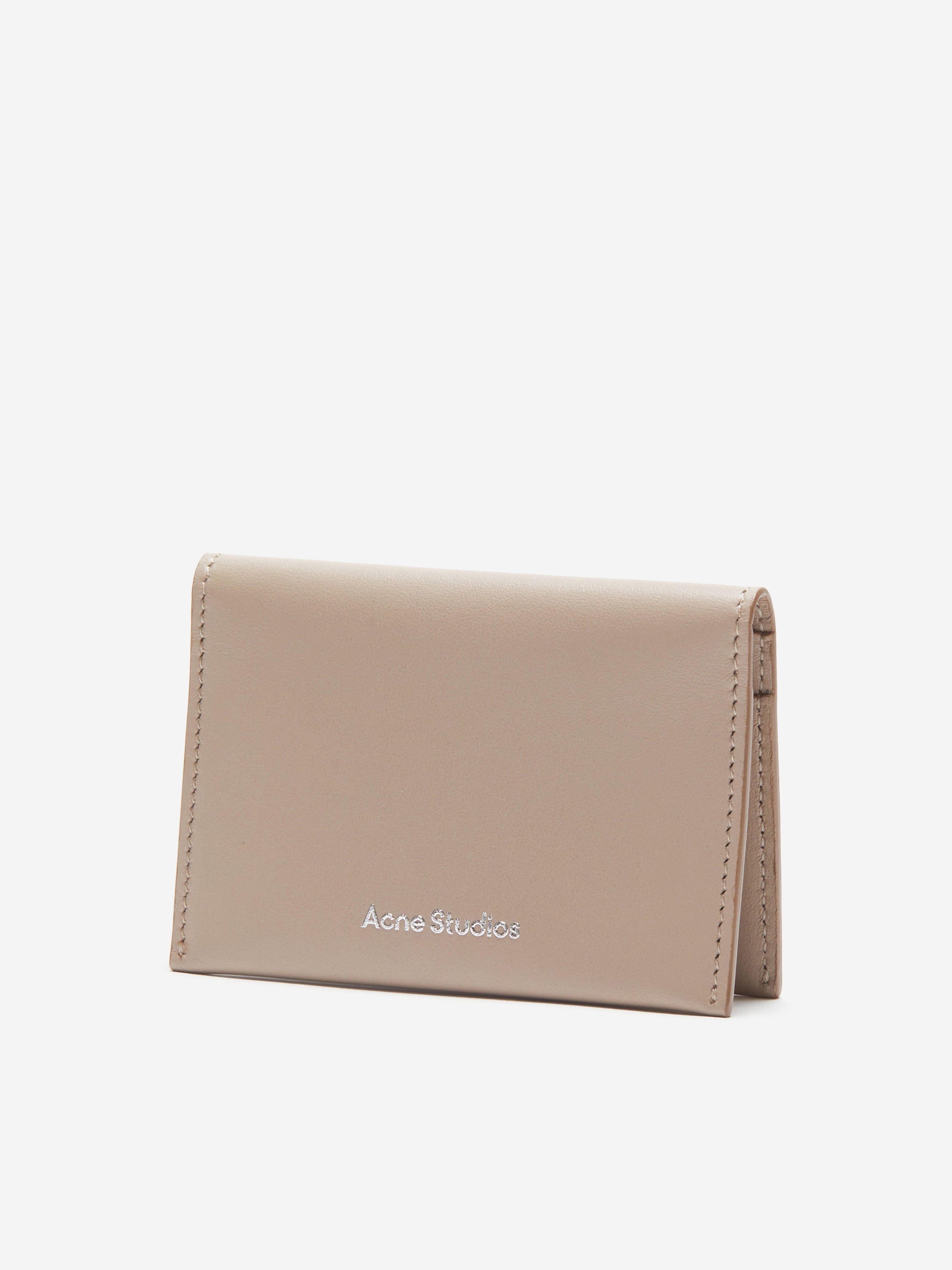 Kids Folded Leather Wallet in Beige (13.5cm)