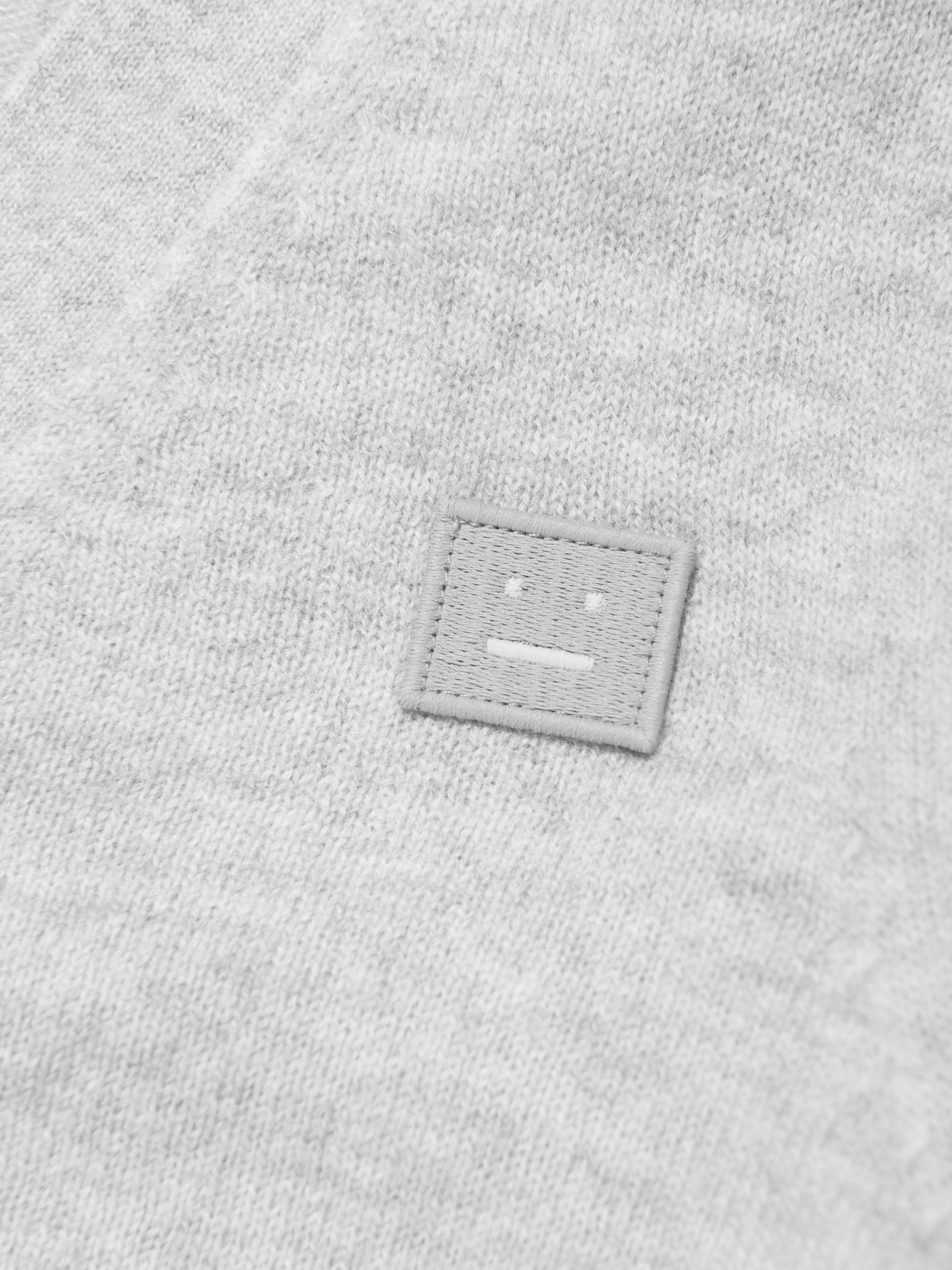 Kids Wool Logo Cardigan in Grey