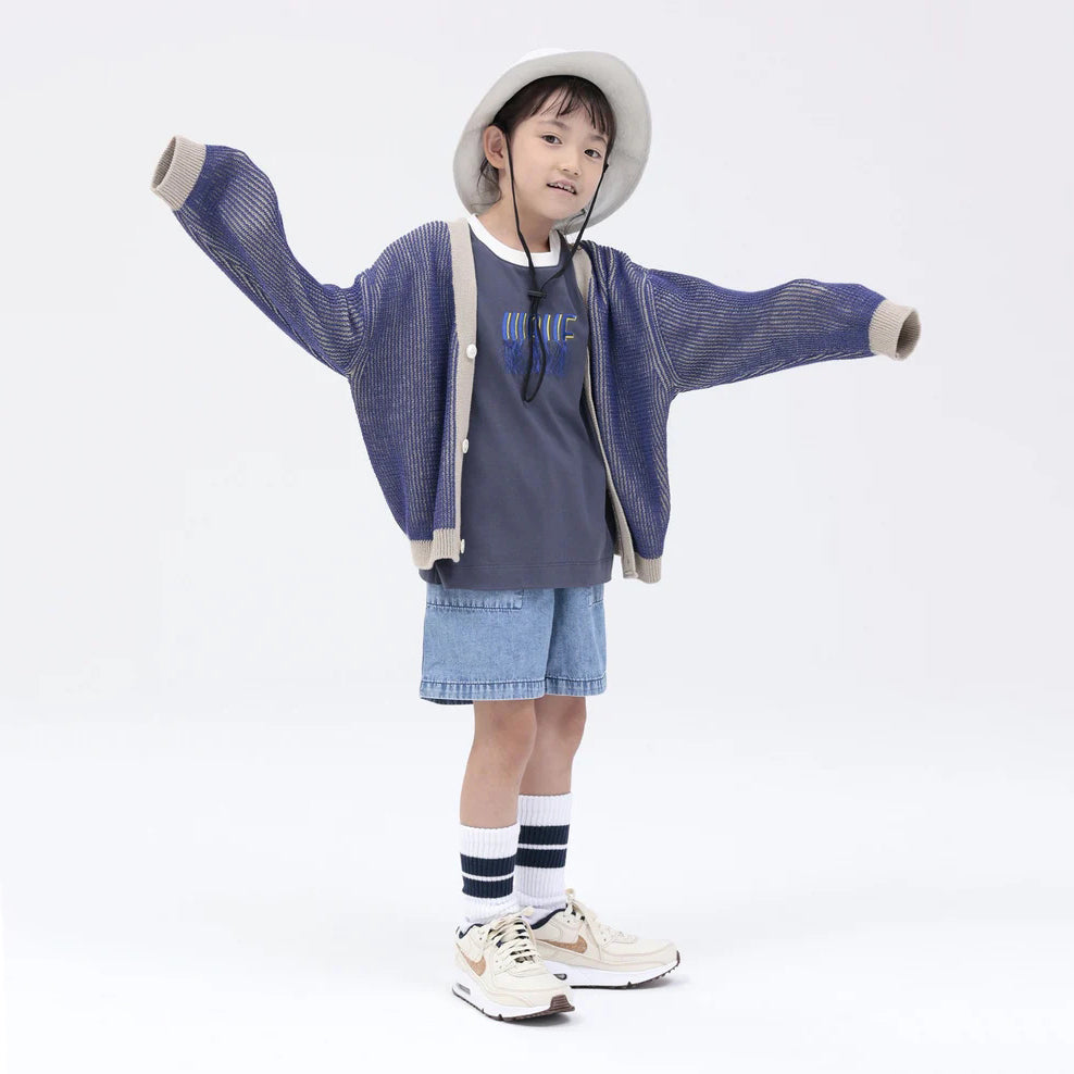 Shorts en jean bleu garçons et filles