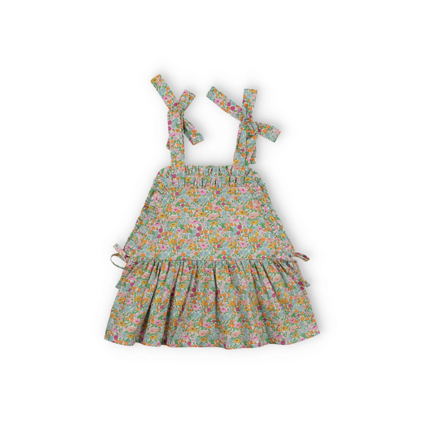 Girls Colorful Floral Cotton Strap Top