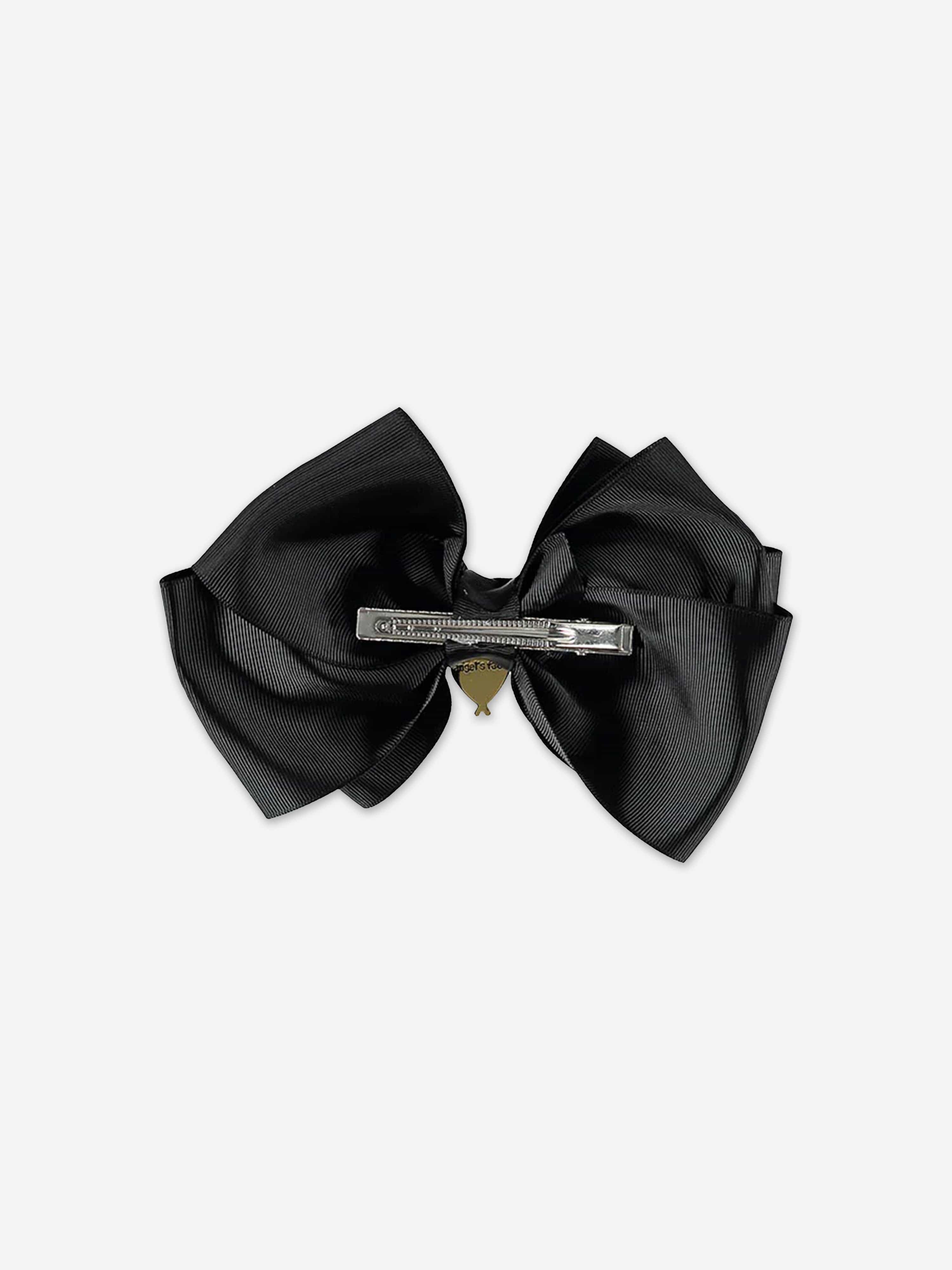 Girls Giant Bow Hair Clip in Black
