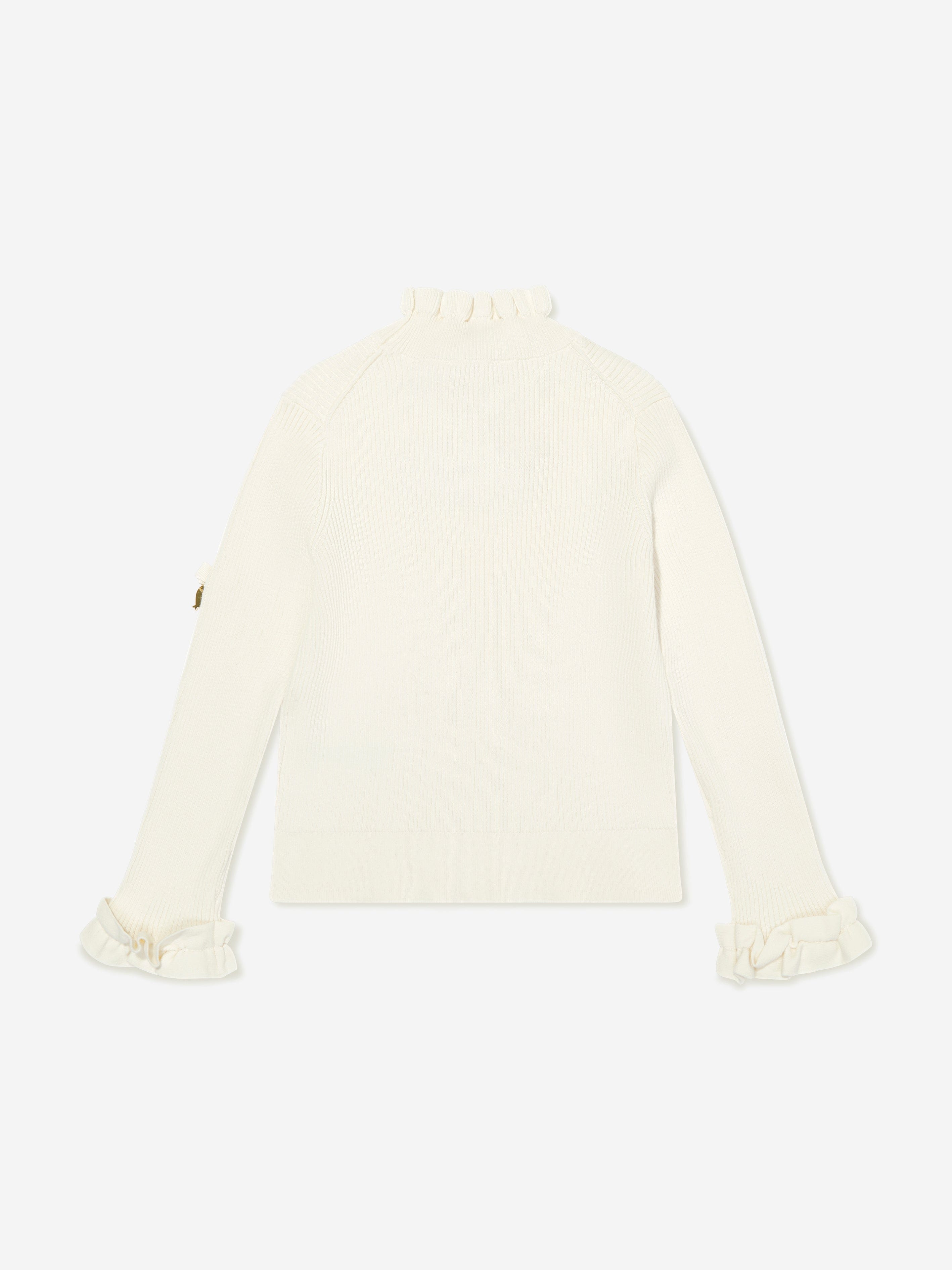 Angels Face Girls Elma Ribbed Jumper in Ivory