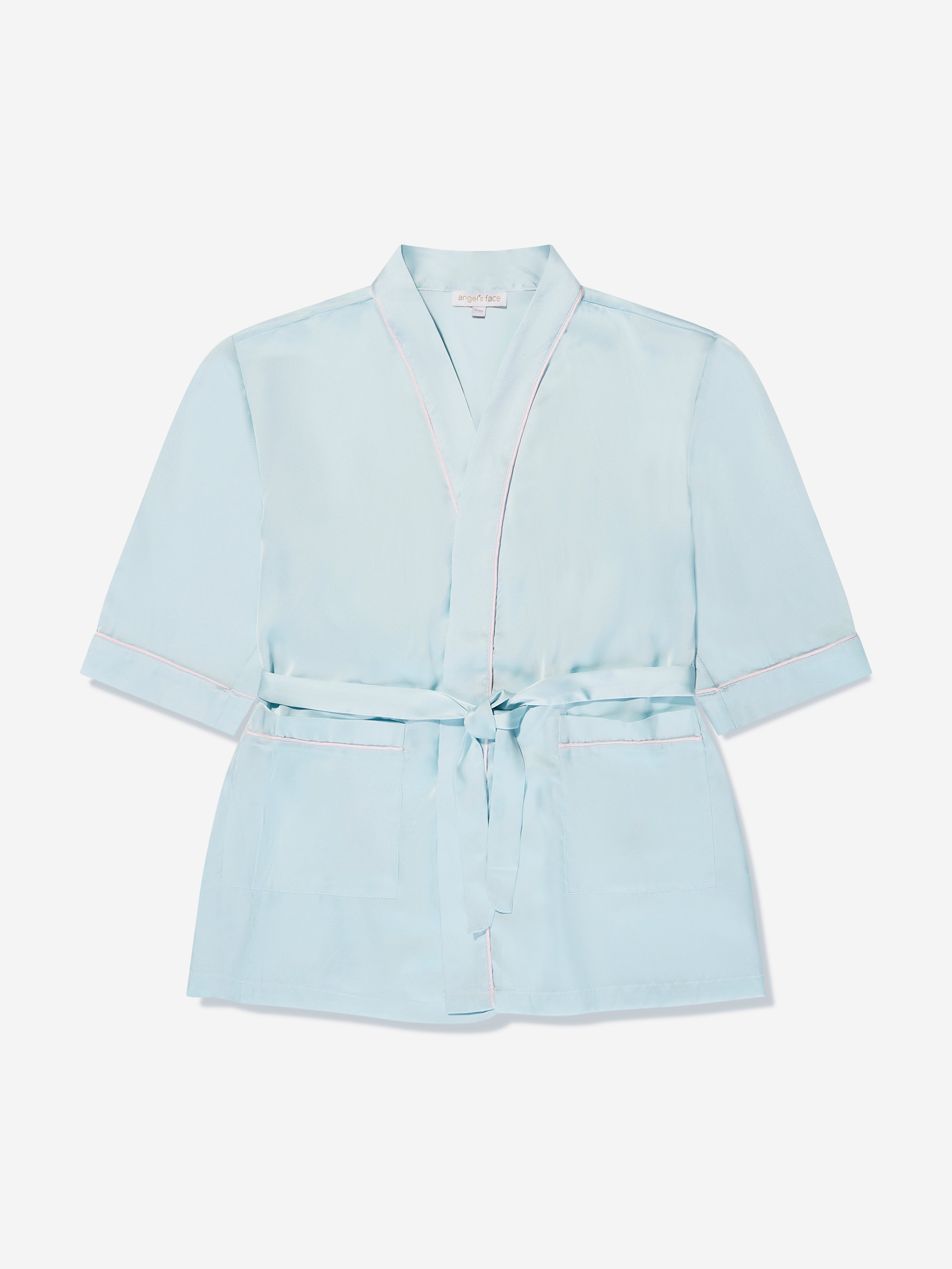Angels Face Girls Satin Dressing Gown And Eye Mask