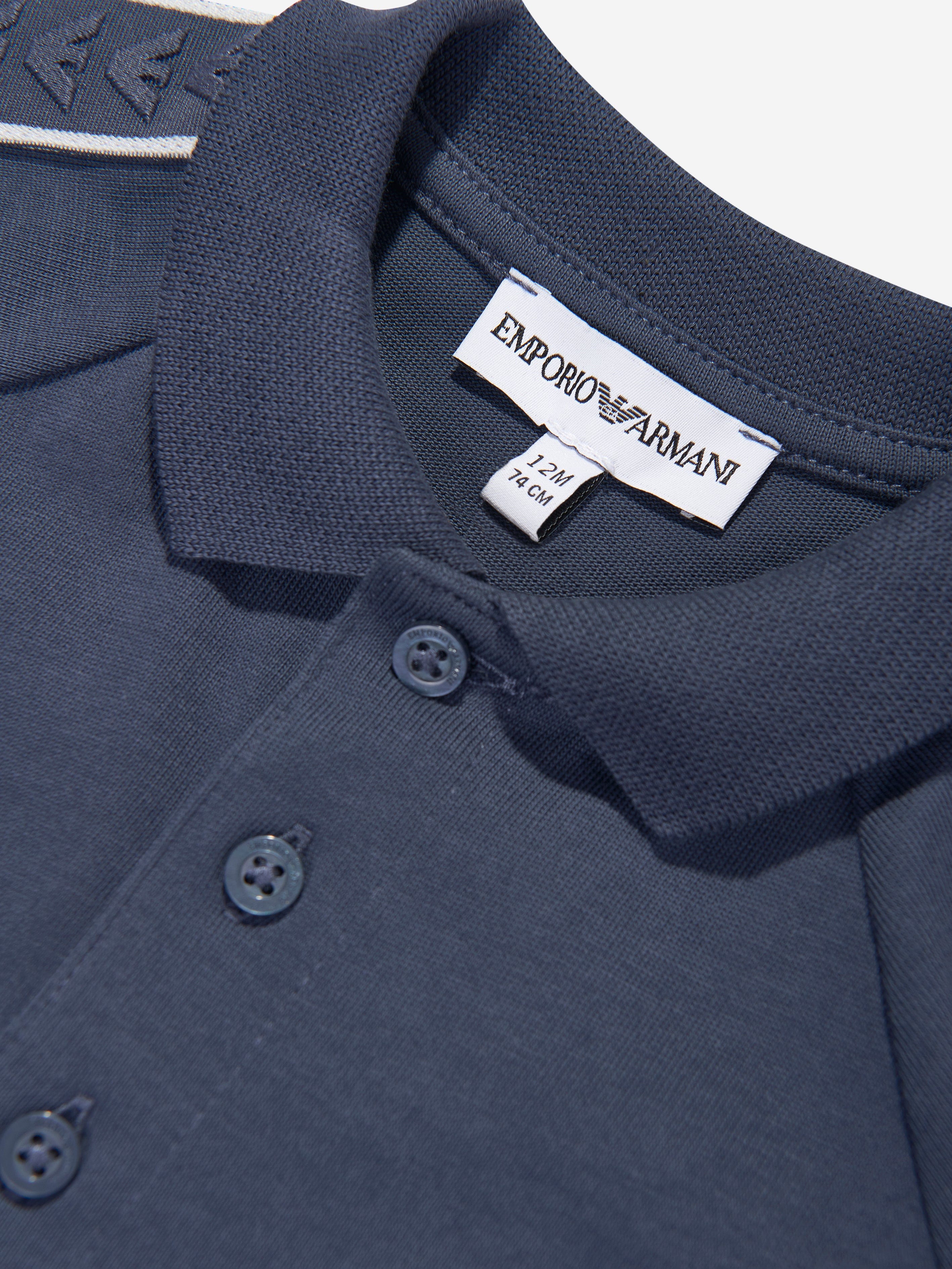 Baby Boys Branded Polo Shirt in Blue