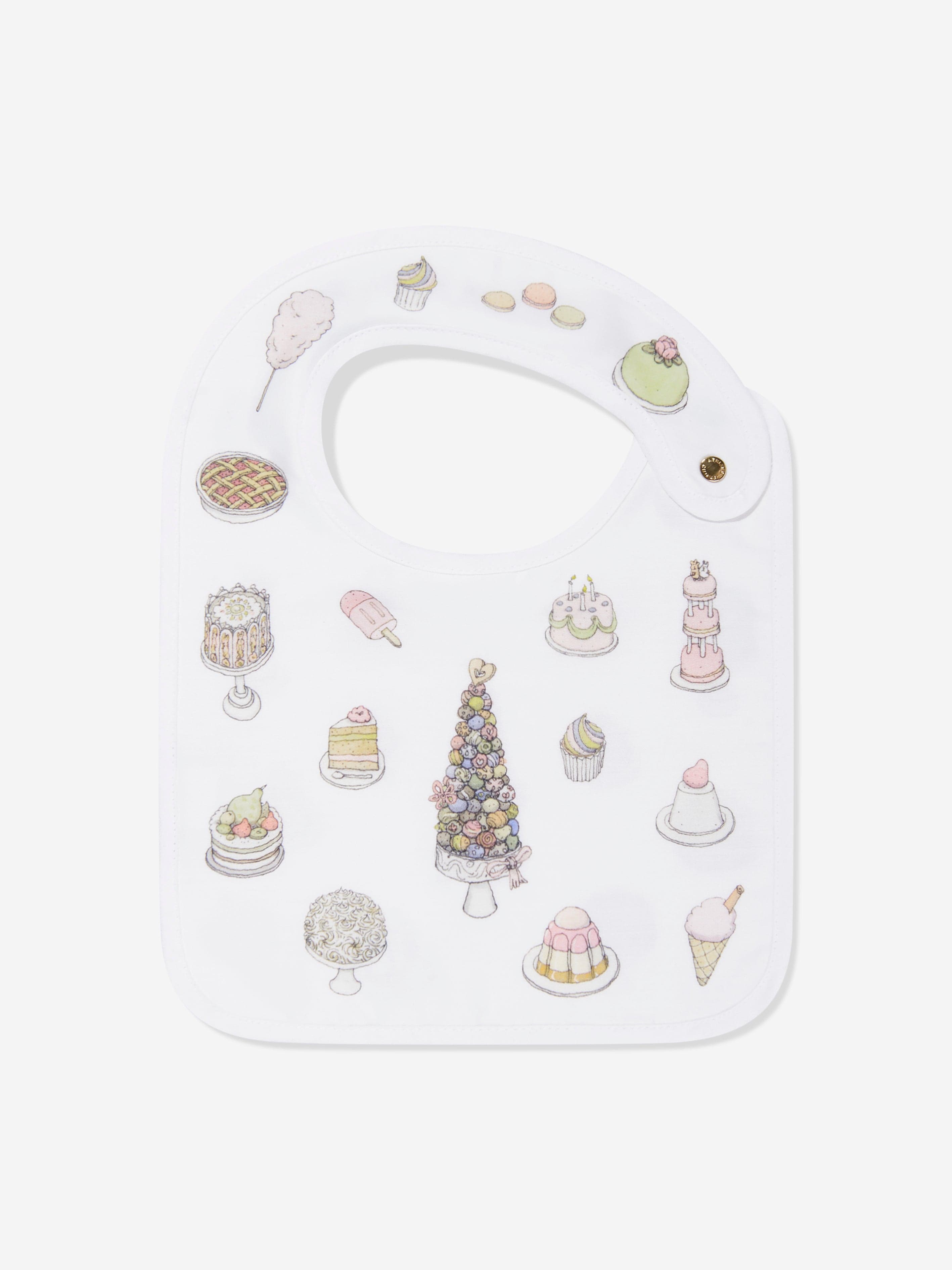 Atelier Choux Baby Boys Sweetie Pie Carré and Satin Bibs Set in Blue