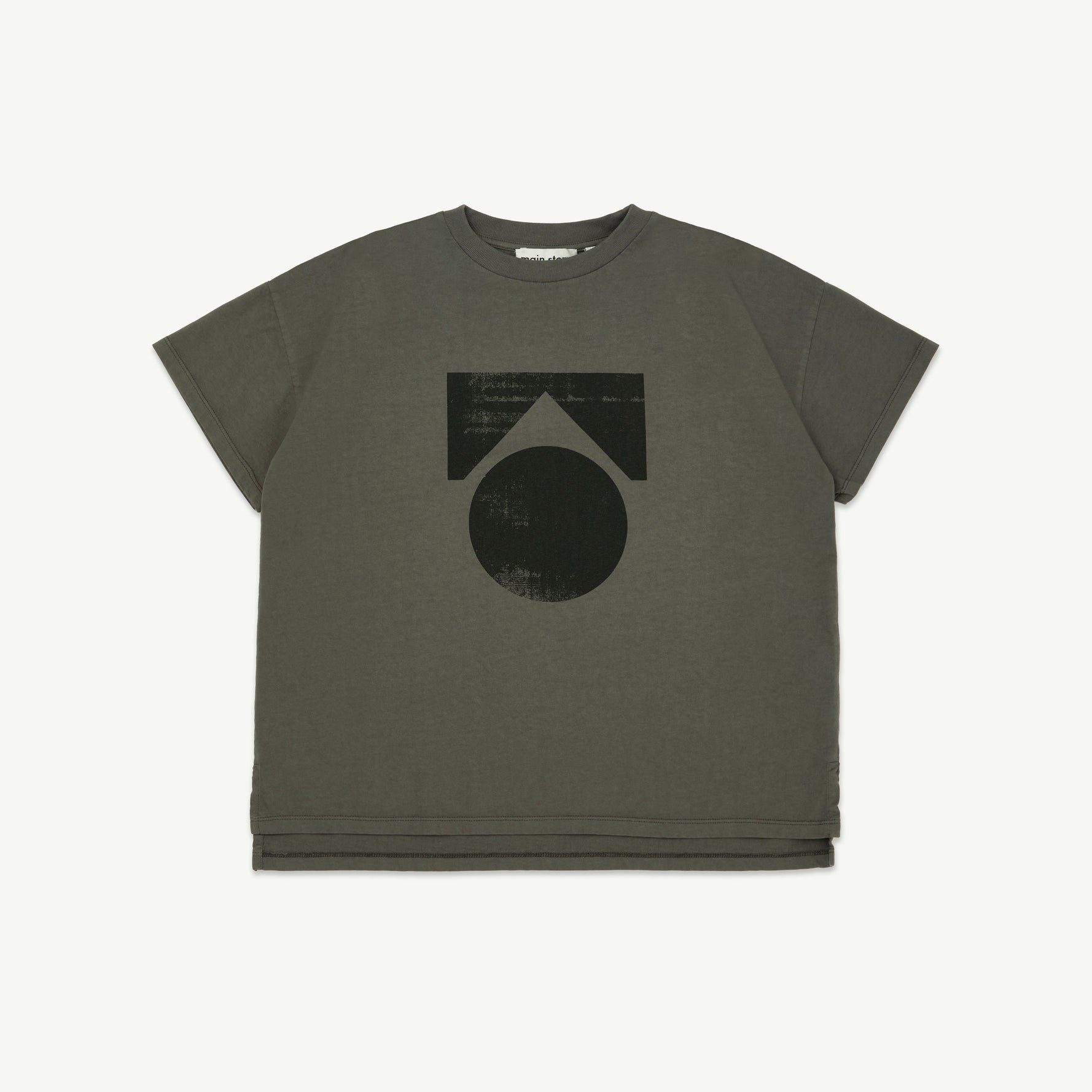 Boys & Girls Dark Green Printed Logo Cotton T-Shirt