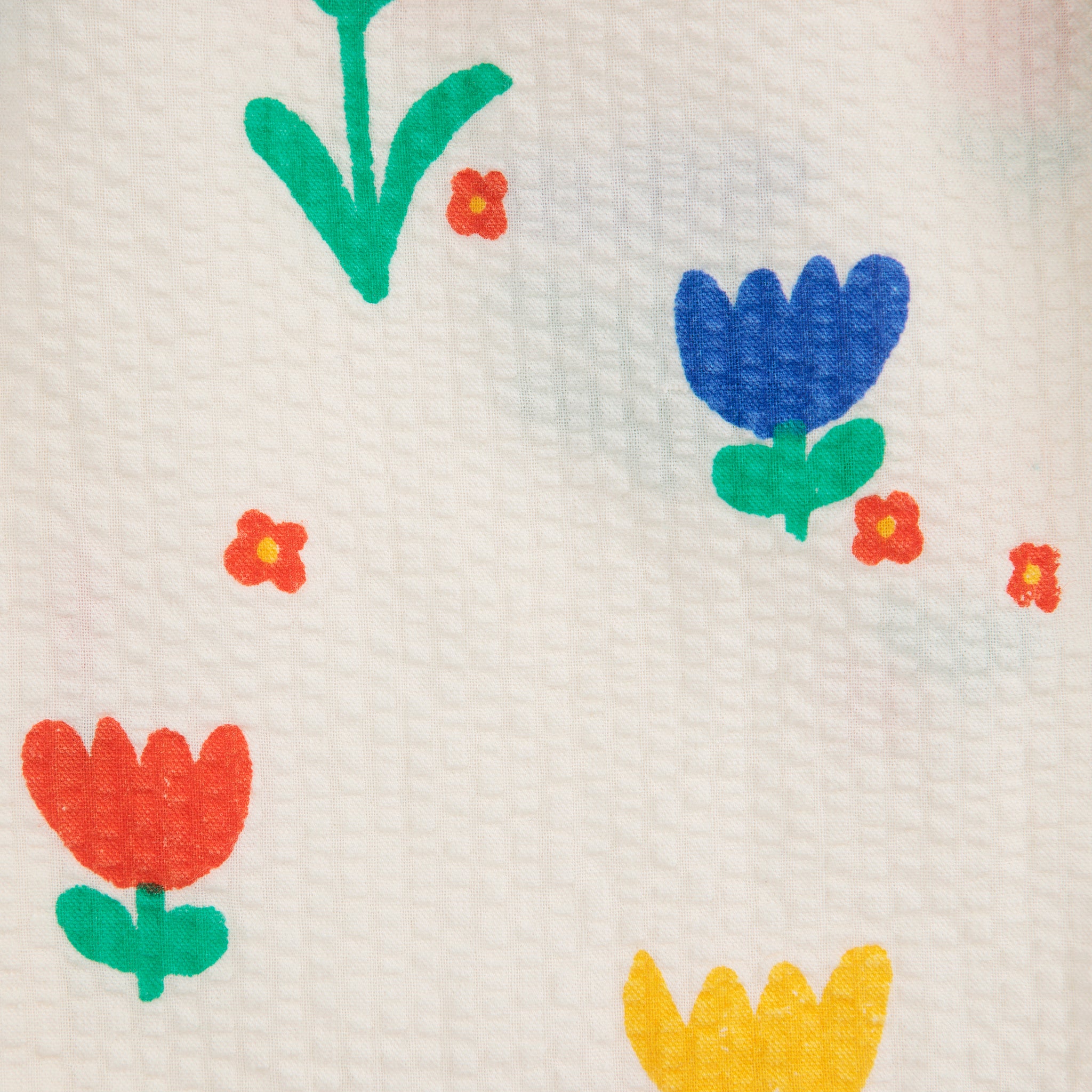 Pantalon en coton fleuri imprimé de couleur blanc cassé pour bébés garçons et filles